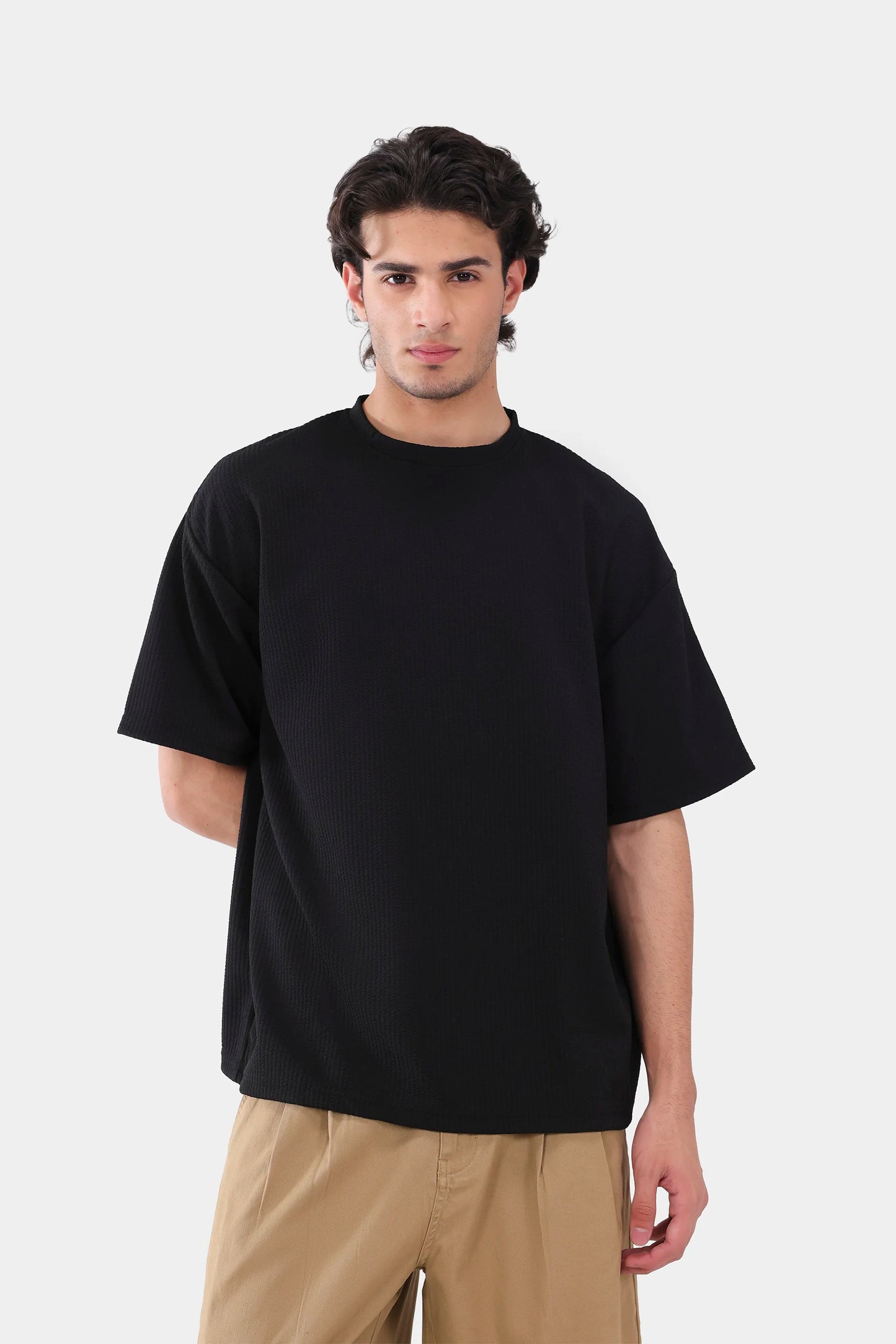 Oversized Seersucker T-Shirt - Cougar Clothing