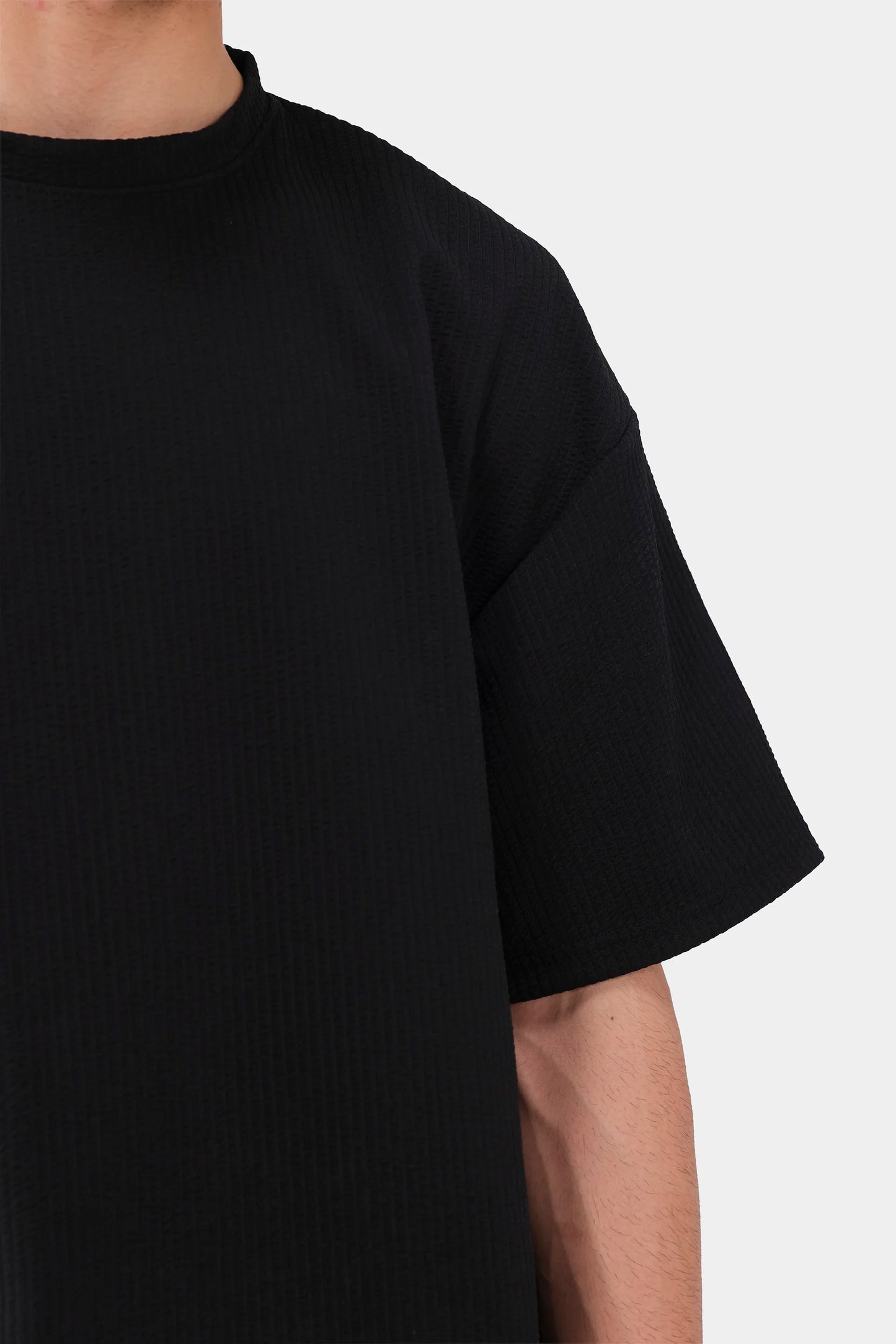 Oversized Seersucker T-Shirt - Cougar Clothing