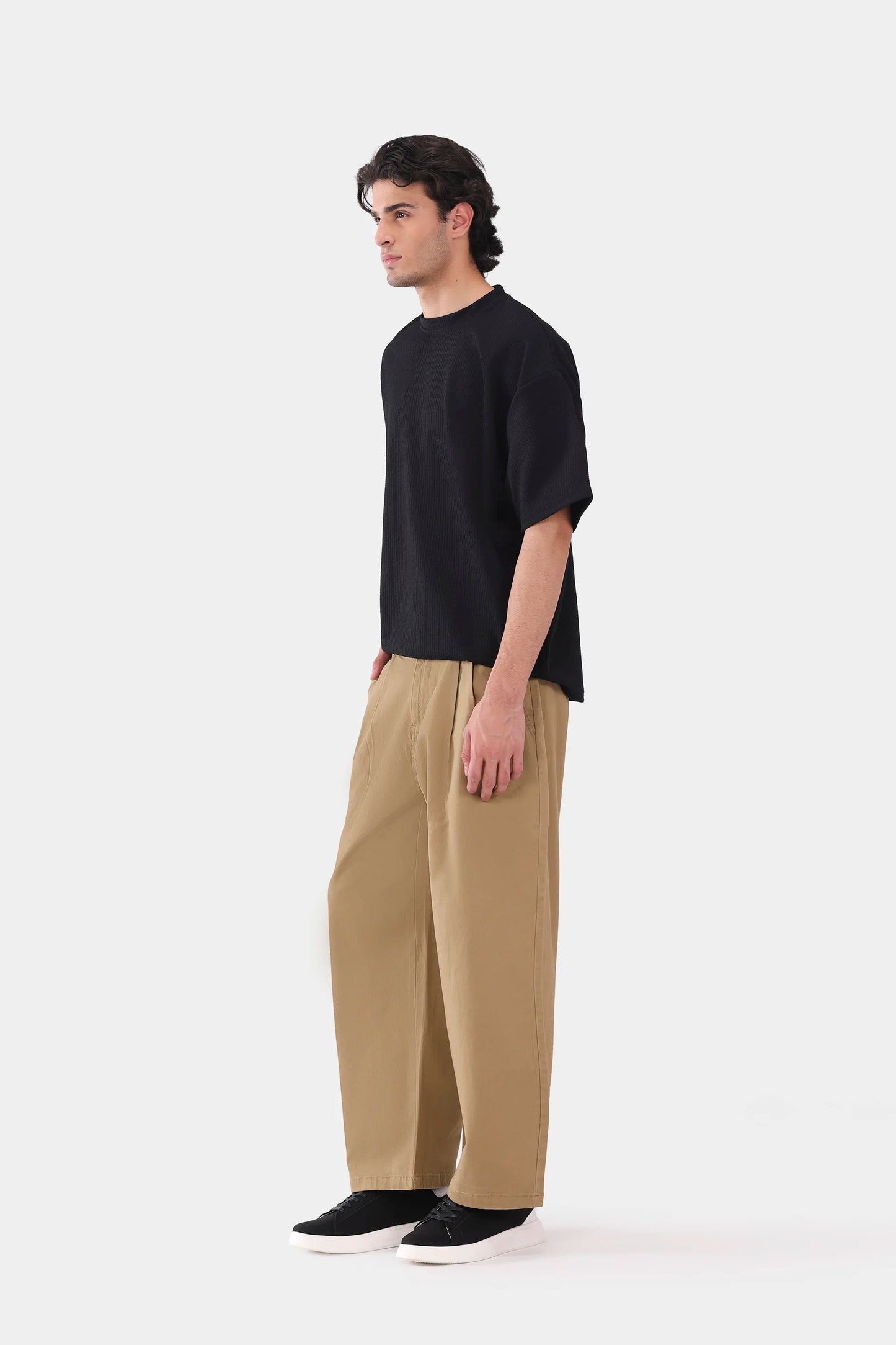 Wide Leg Pleated Trousers - Cougar Clothing