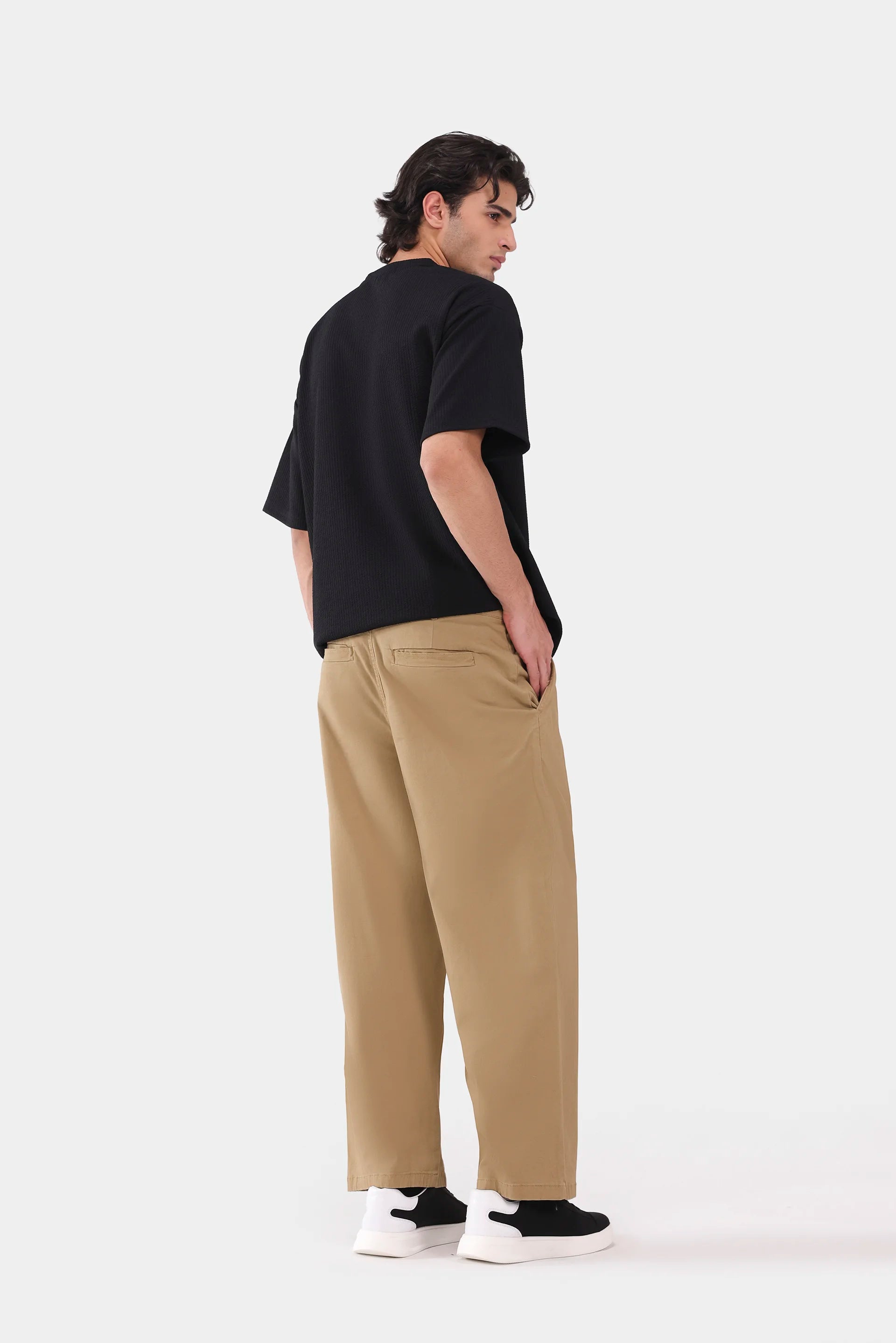 Wide Leg Pleated Trousers - Cougar Clothing