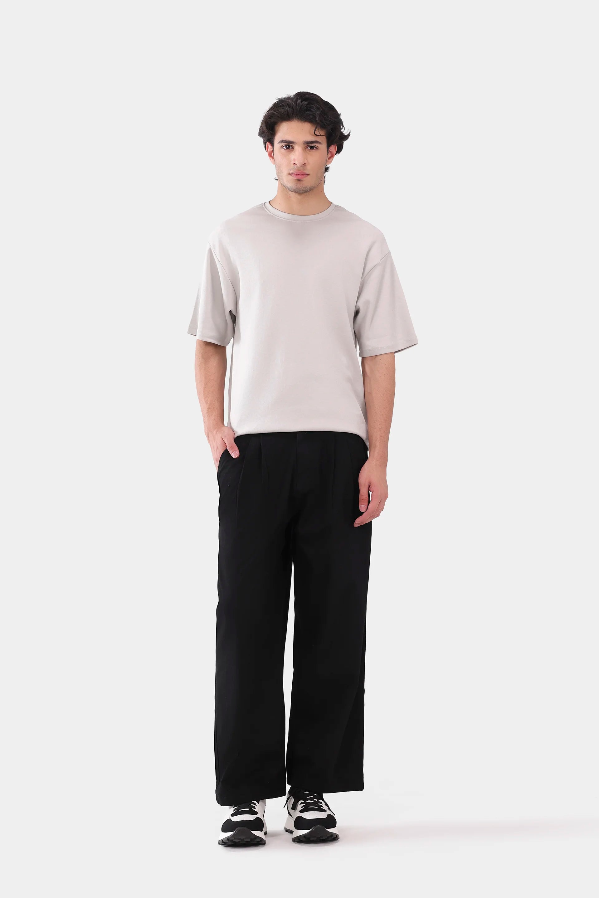 Wide Leg Pleated Trousers - Cougar Clothing