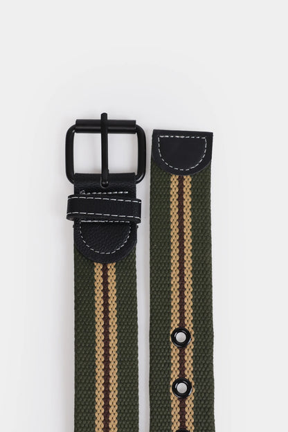 Double Striped Webbing Belt - Cougar Clothing