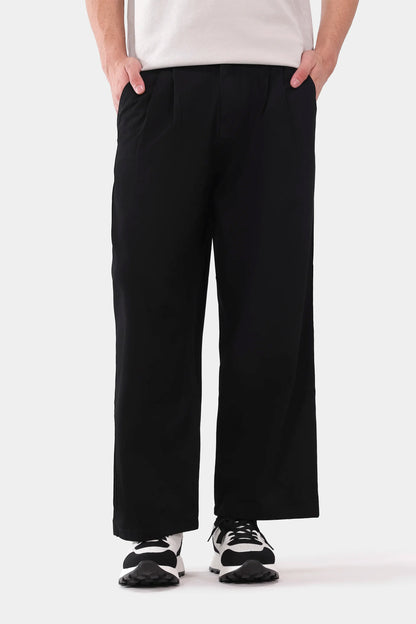 Wide Leg Pleated Trousers - Cougar Clothing