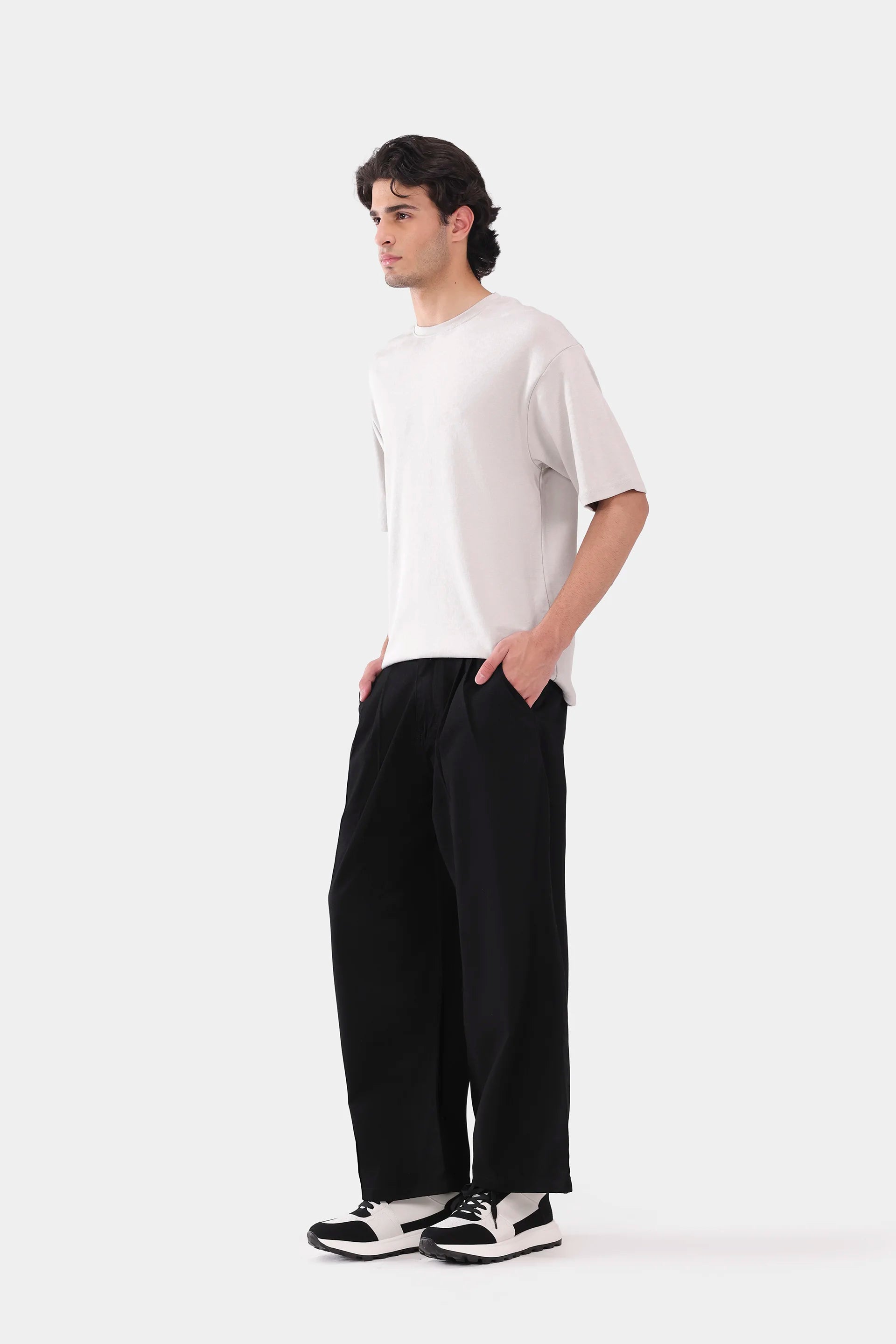 Wide Leg Pleated Trousers - Cougar Clothing