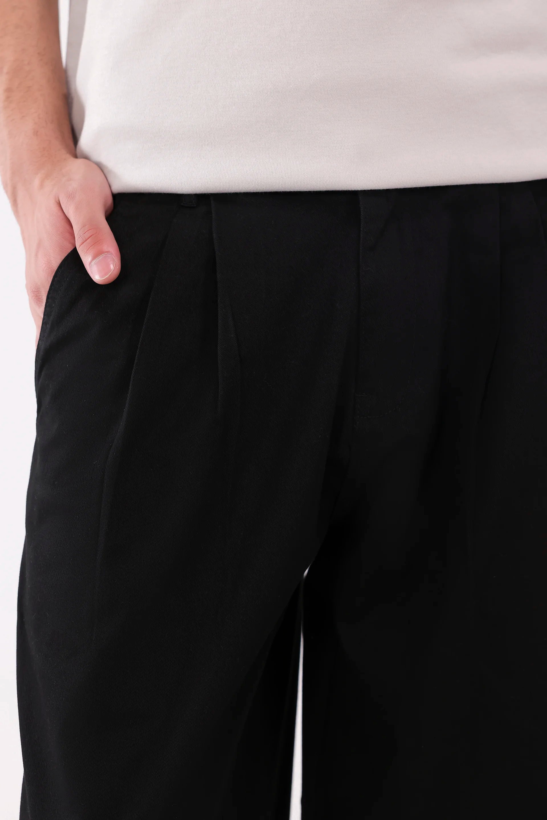 Wide Leg Pleated Trousers - Cougar Clothing