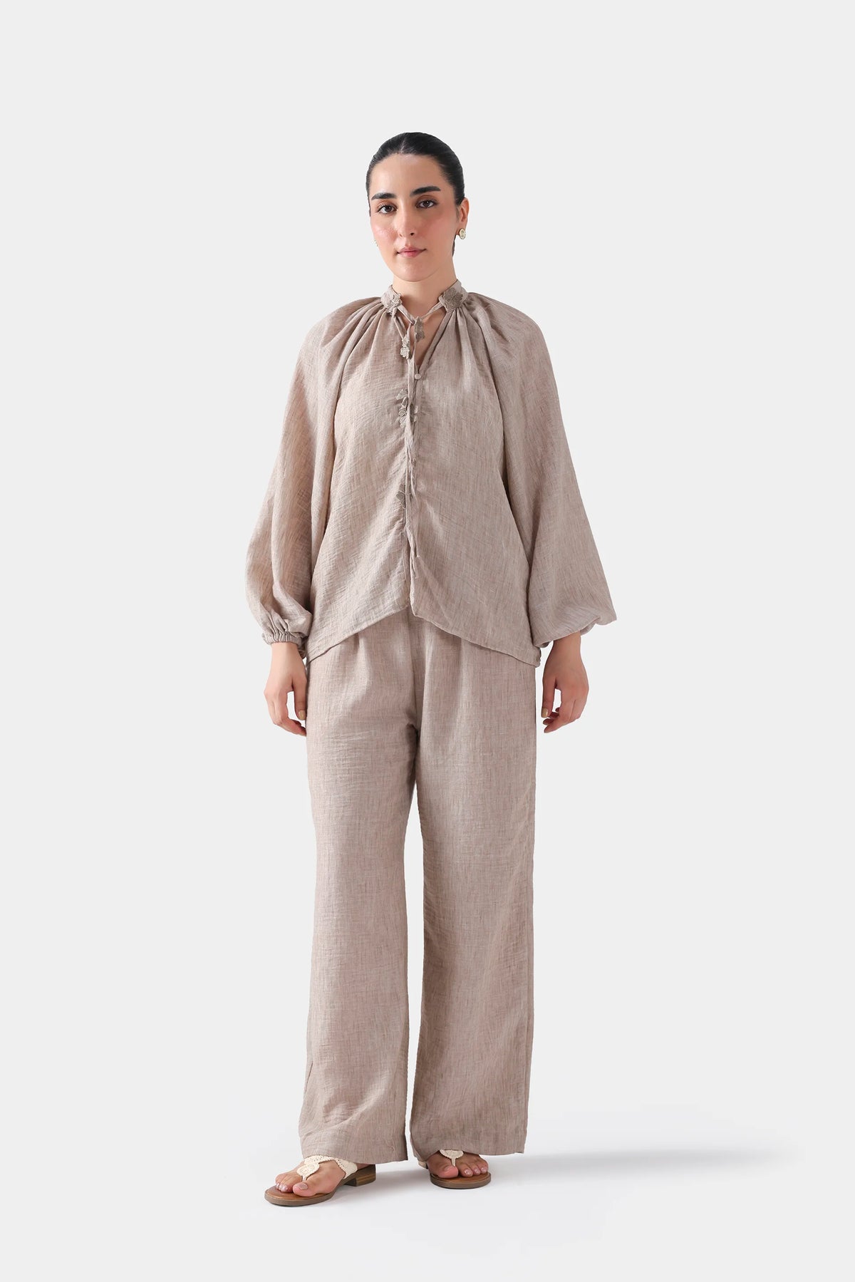 Textured Pleated Trousers - Cougar Clothing