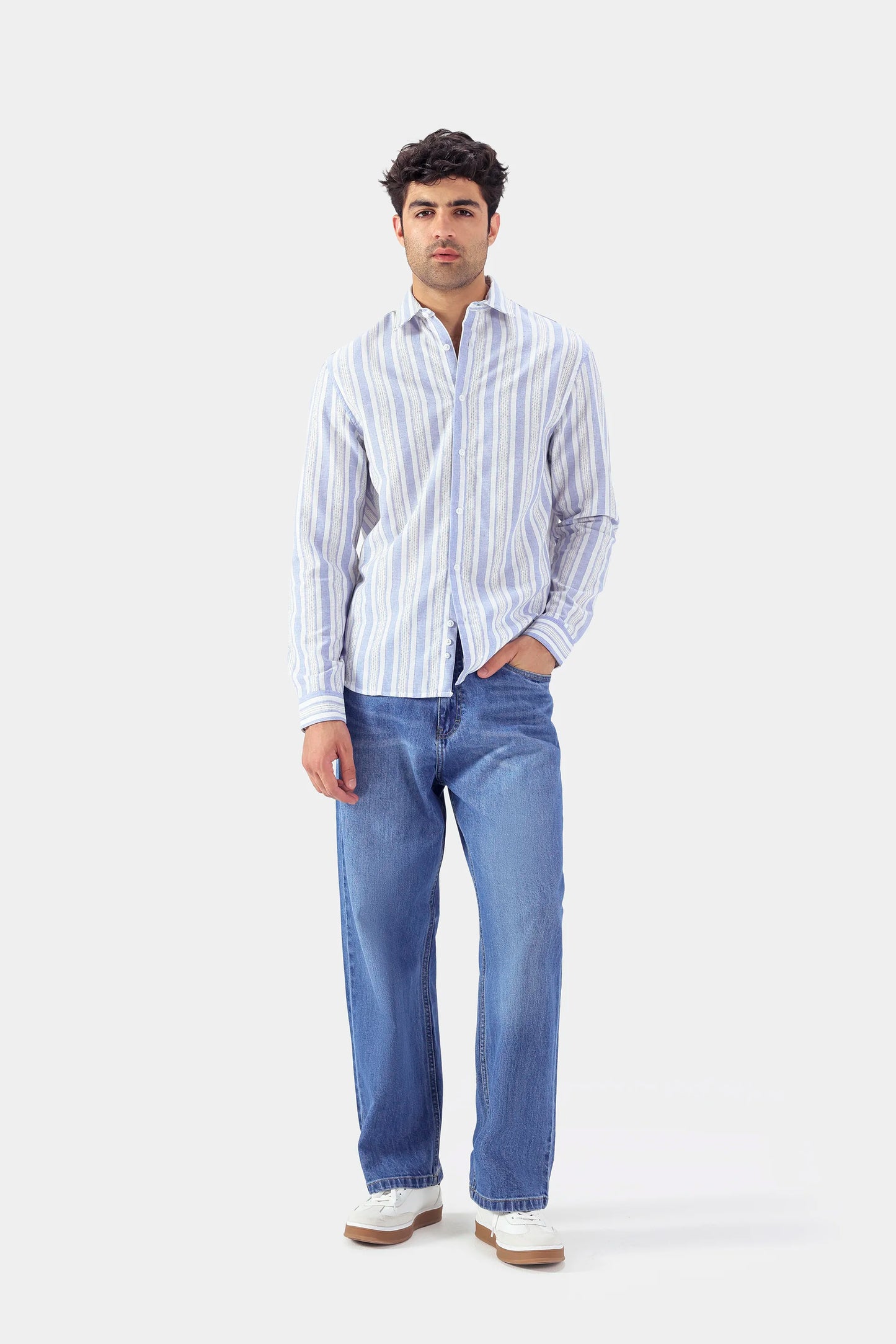 Jacquard Striped Shirt - Cougar Clothing