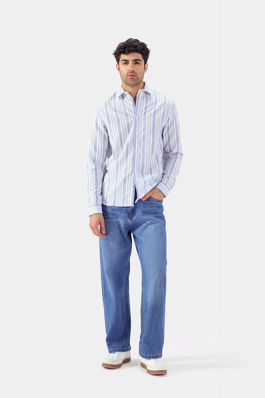 Jacquard Striped Shirt - Cougar Clothing