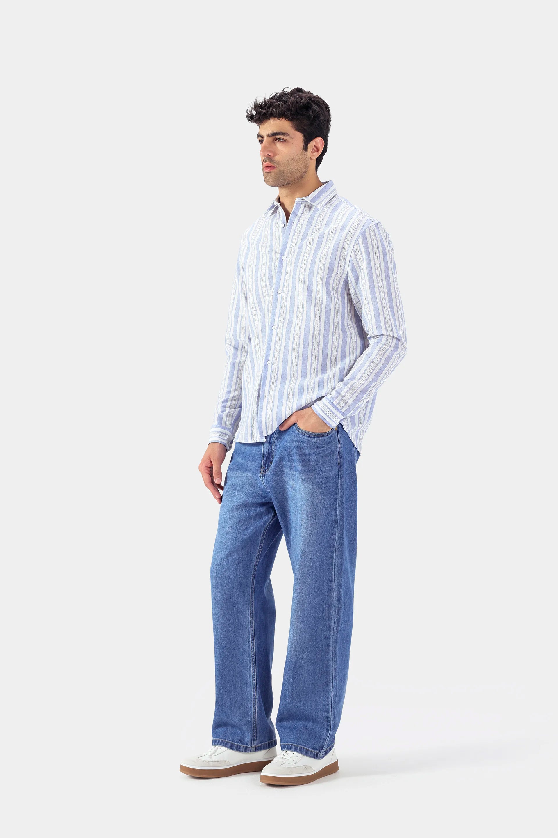 Jacquard Striped Shirt - Cougar Clothing