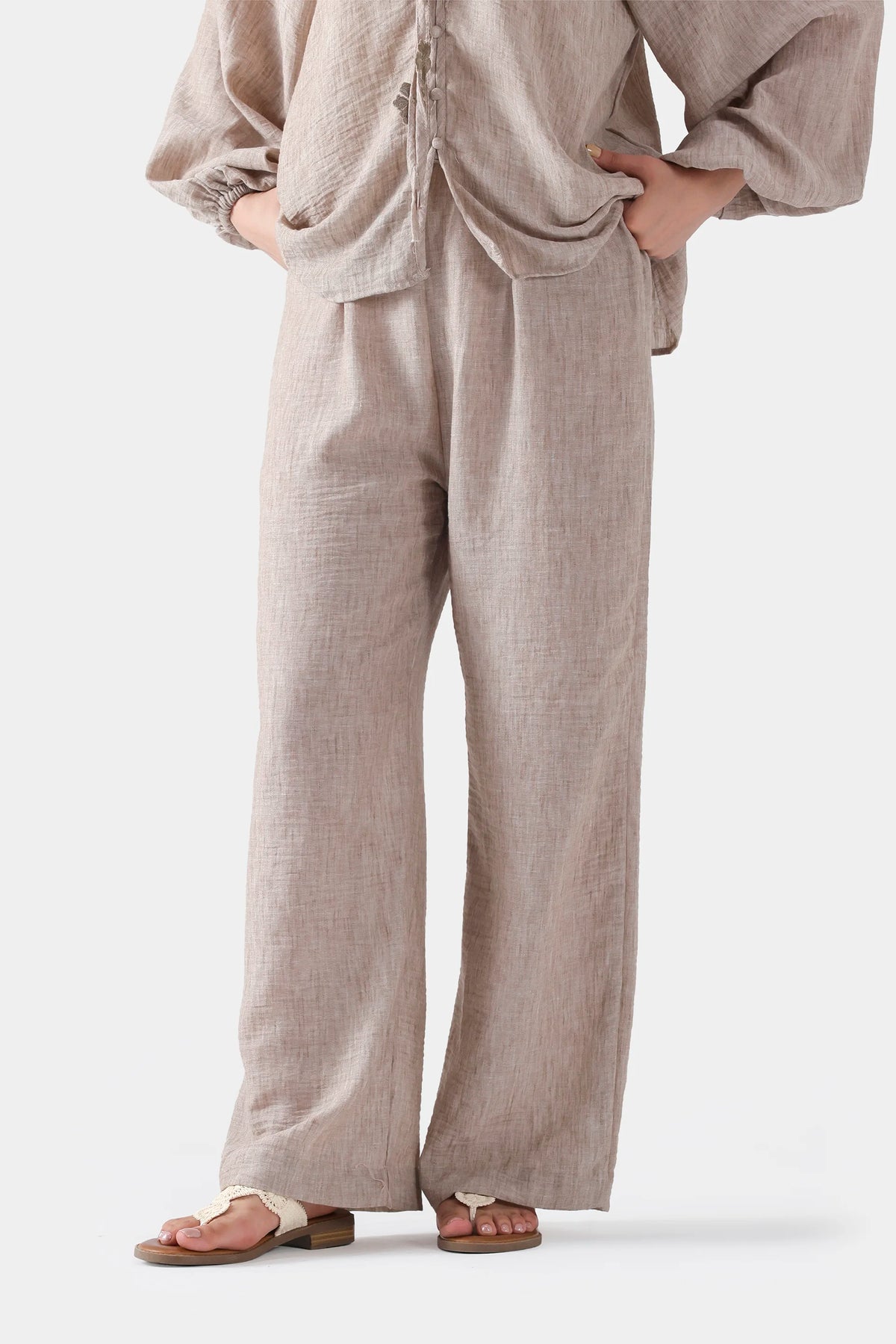 Textured Pleated Trousers - Cougar Clothing