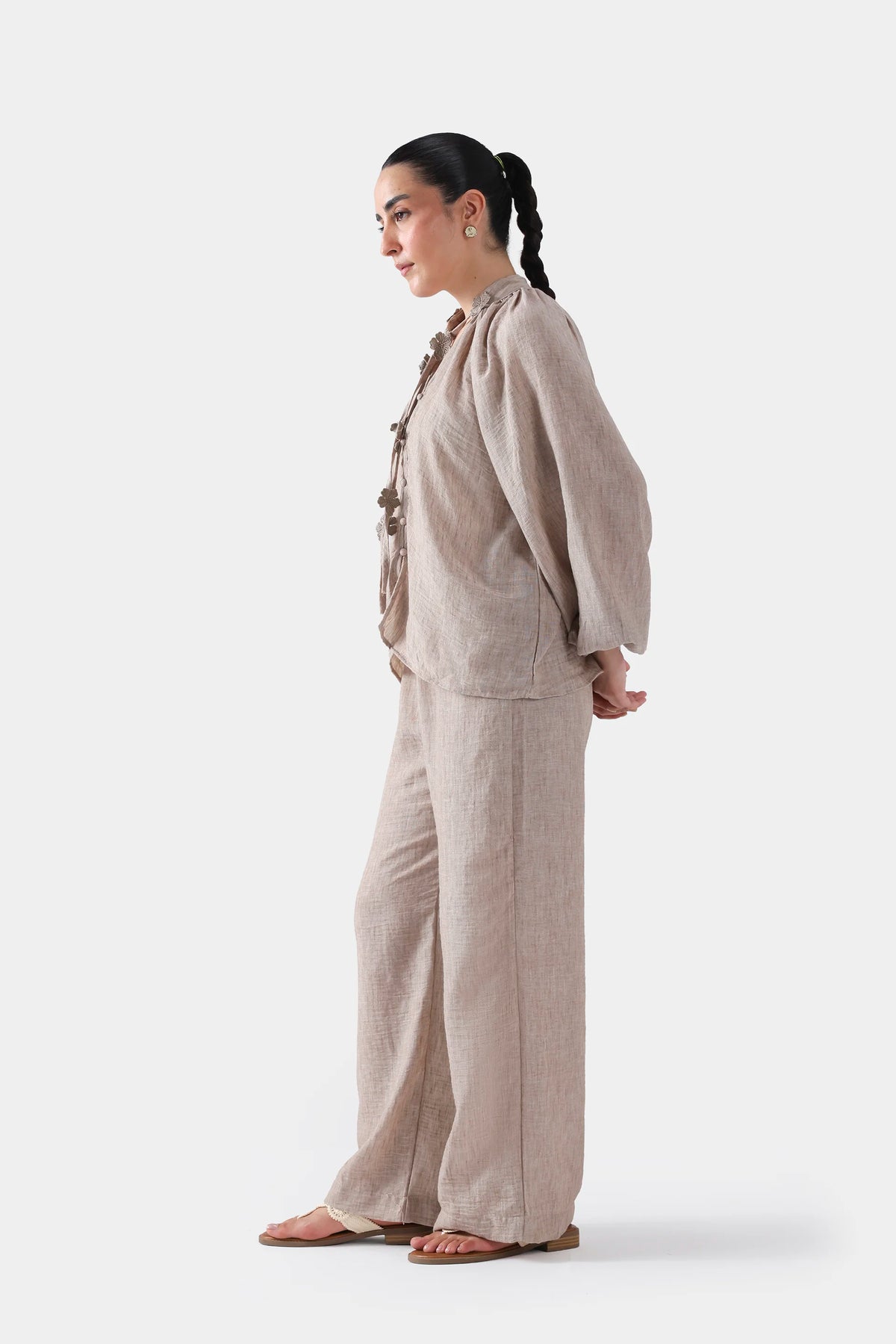 Textured Pleated Trousers - Cougar Clothing
