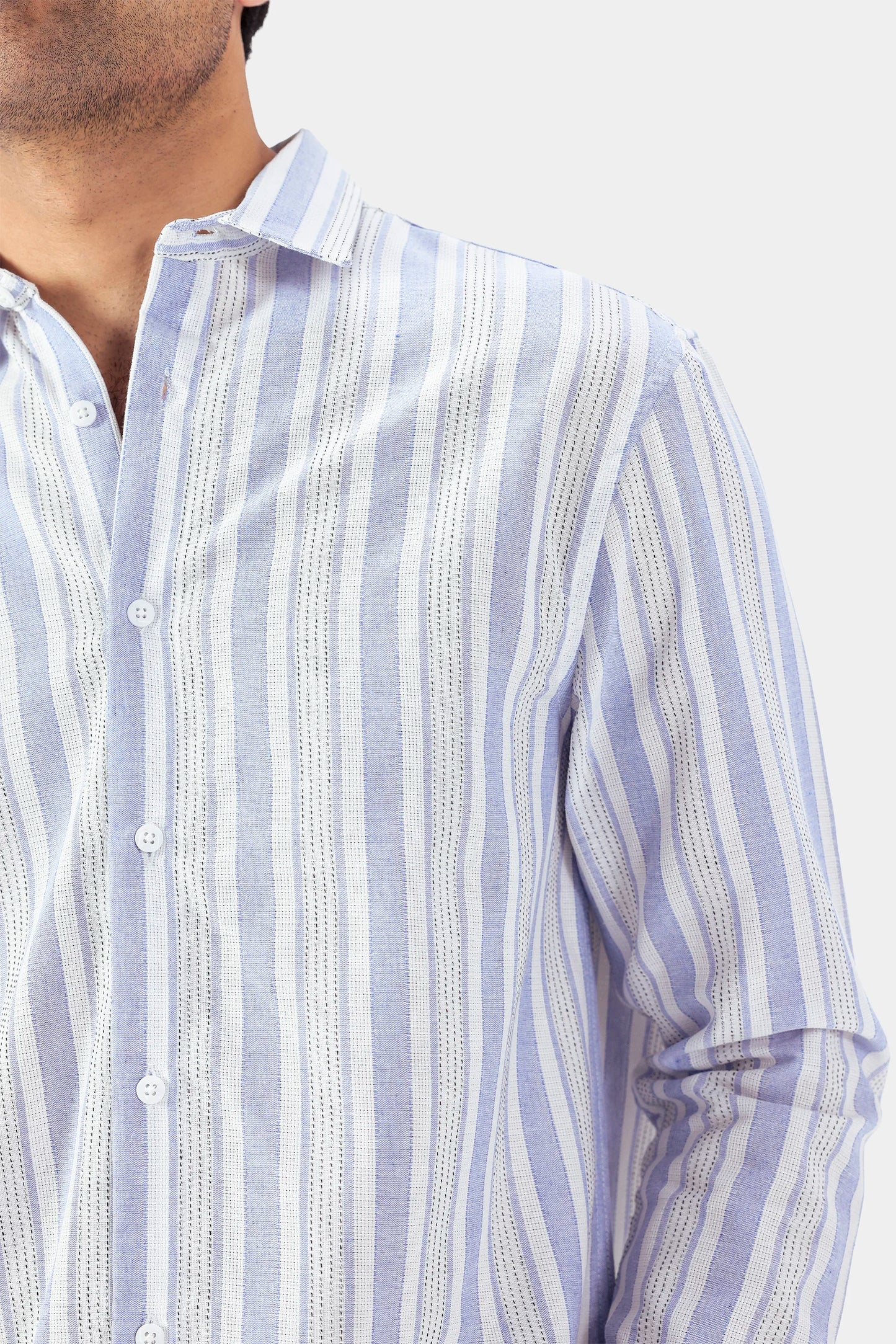 Jacquard Striped Shirt - Cougar Clothing