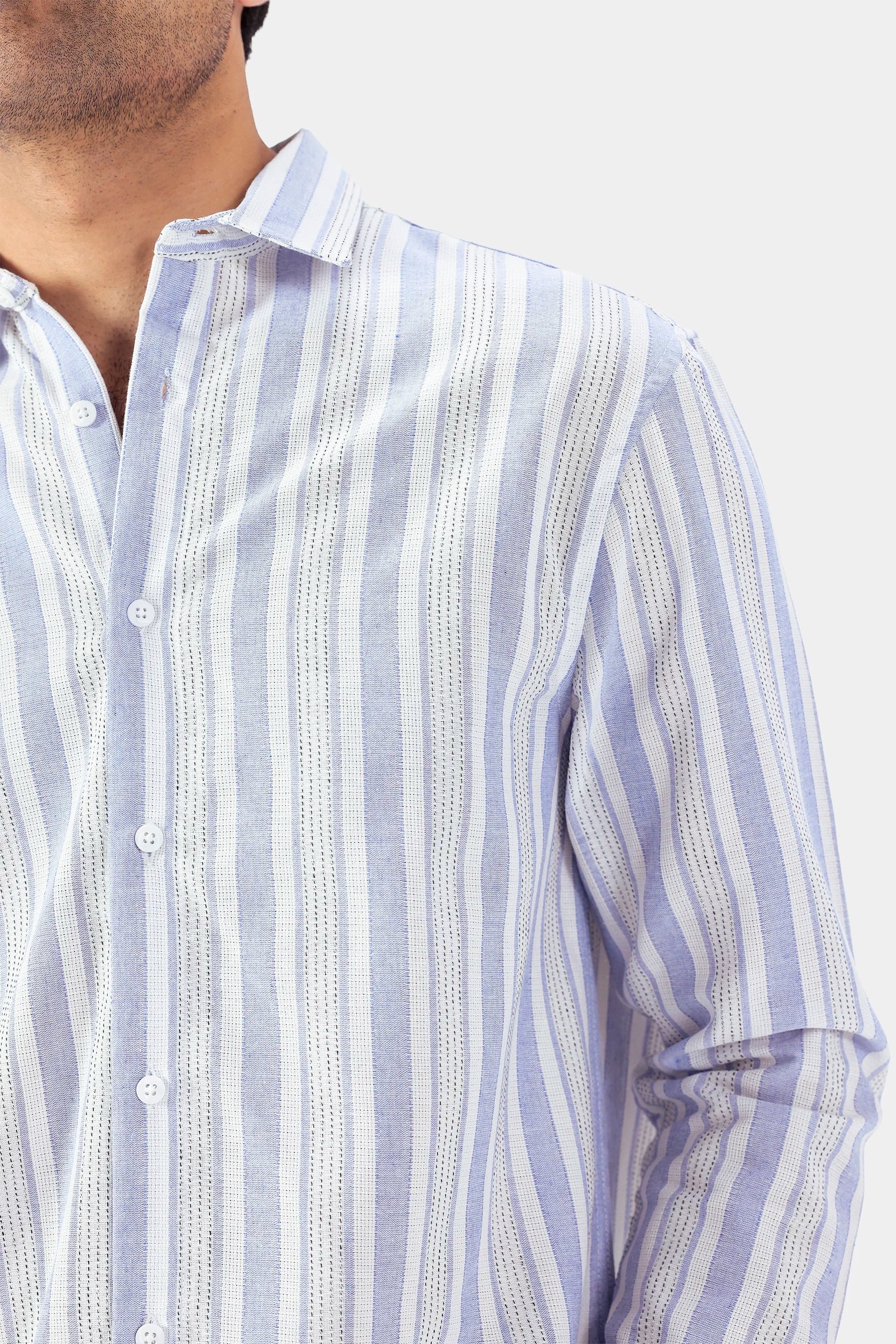 Jacquard Striped Shirt - Cougar Clothing