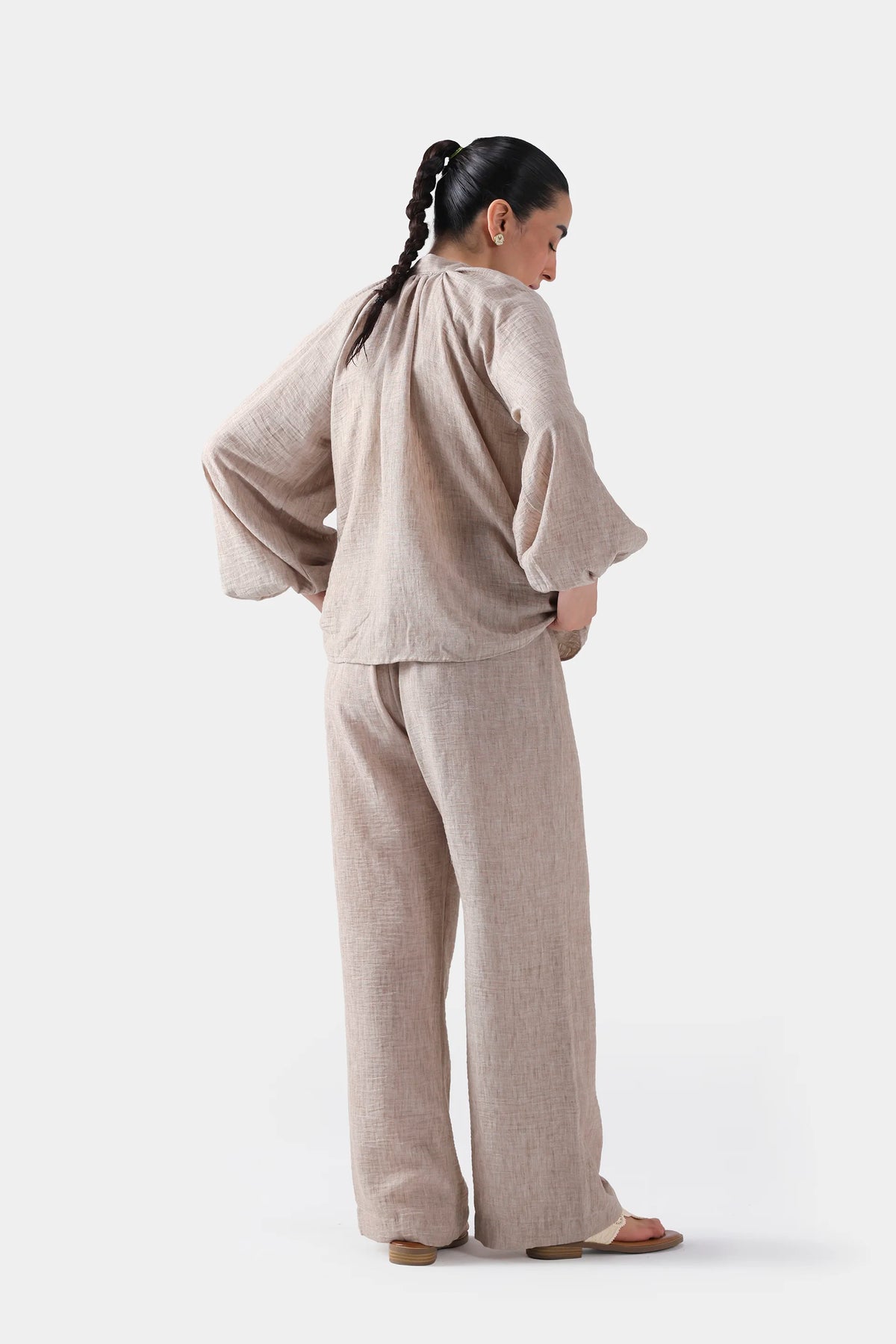 Textured Pleated Trousers - Cougar Clothing
