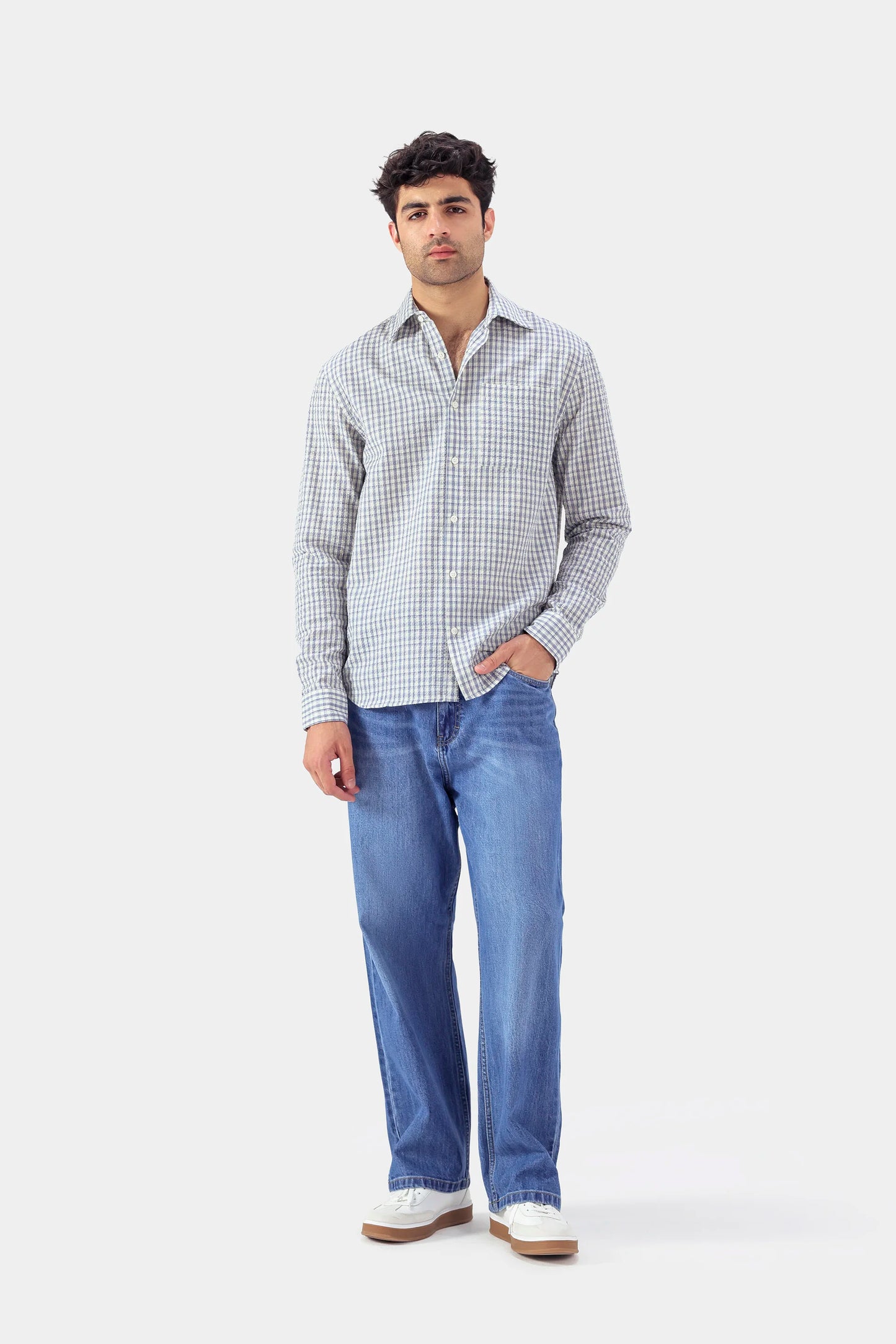 Textured Check Shirt - Cougar Clothing