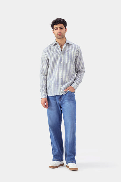 Textured Check Shirt - Cougar Clothing