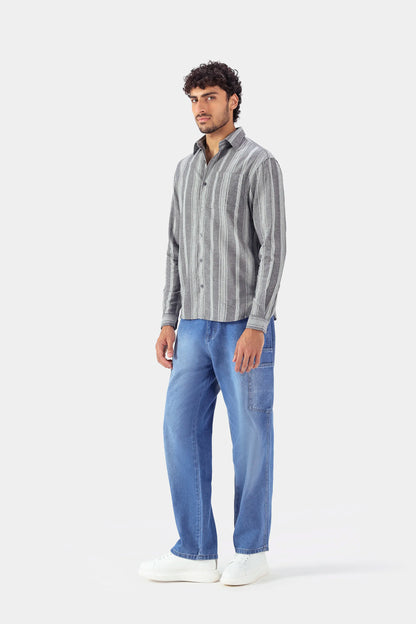 Yarn-Dyed Striped Shirt - Cougar Clothing