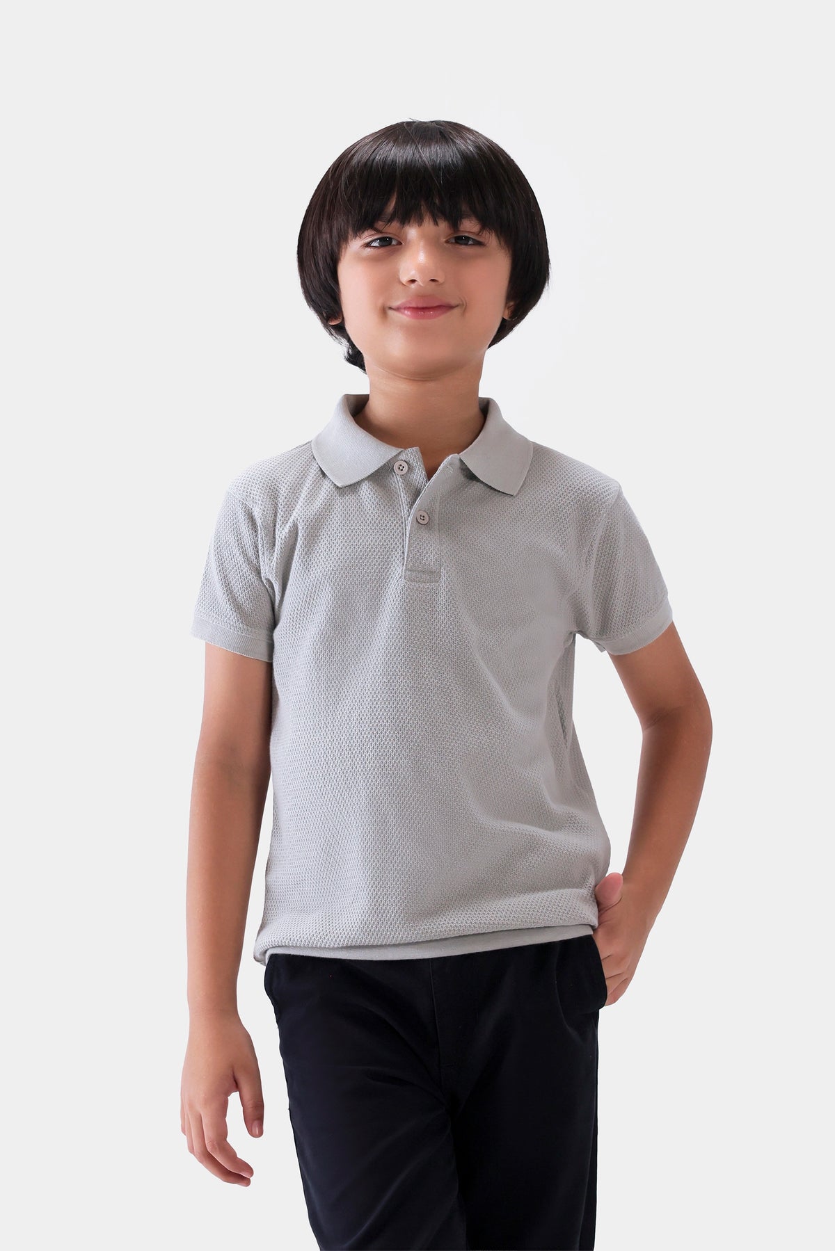 Popcorn Knit Polo - Cougar Clothing