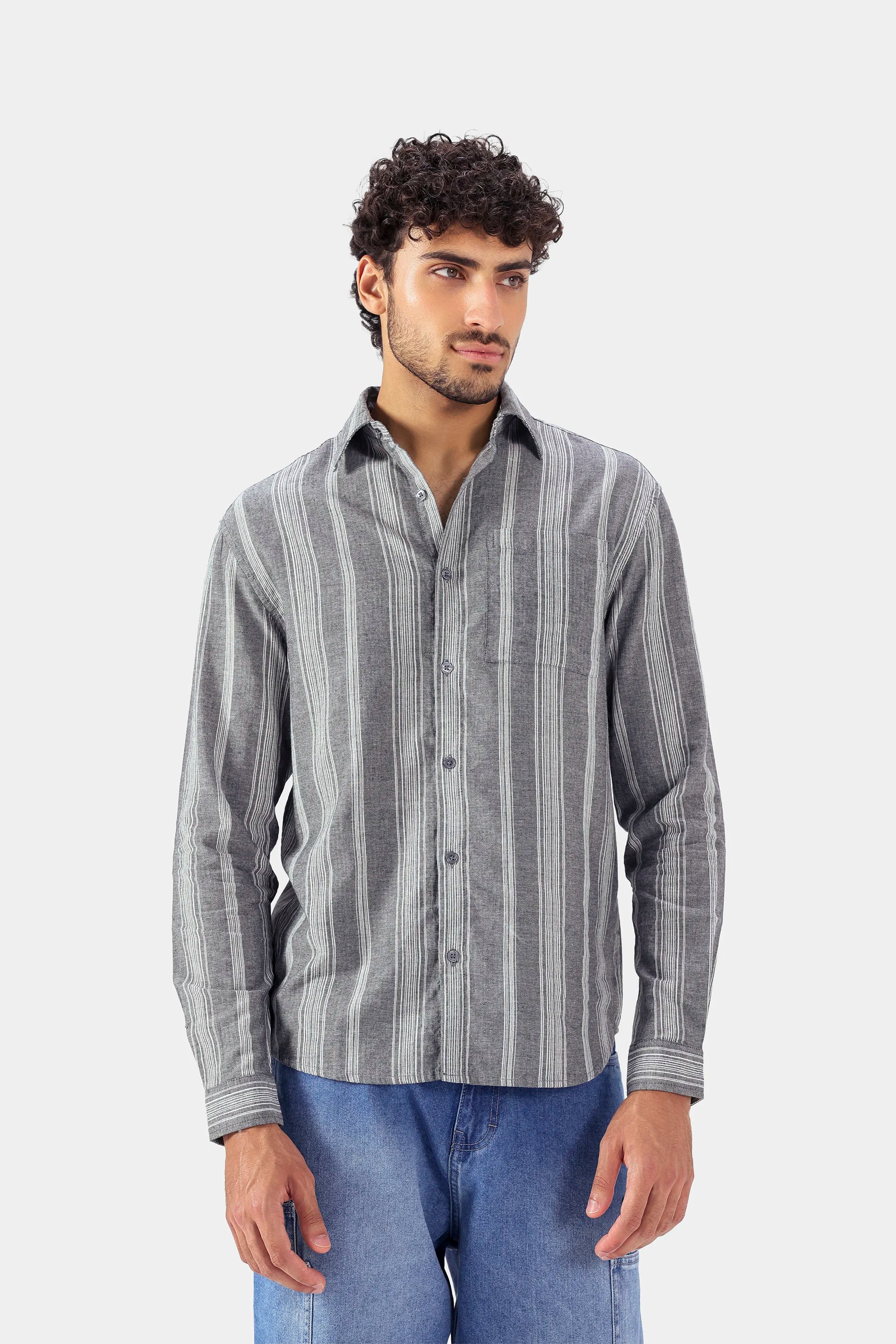 Yarn-Dyed Striped Shirt - Cougar Clothing
