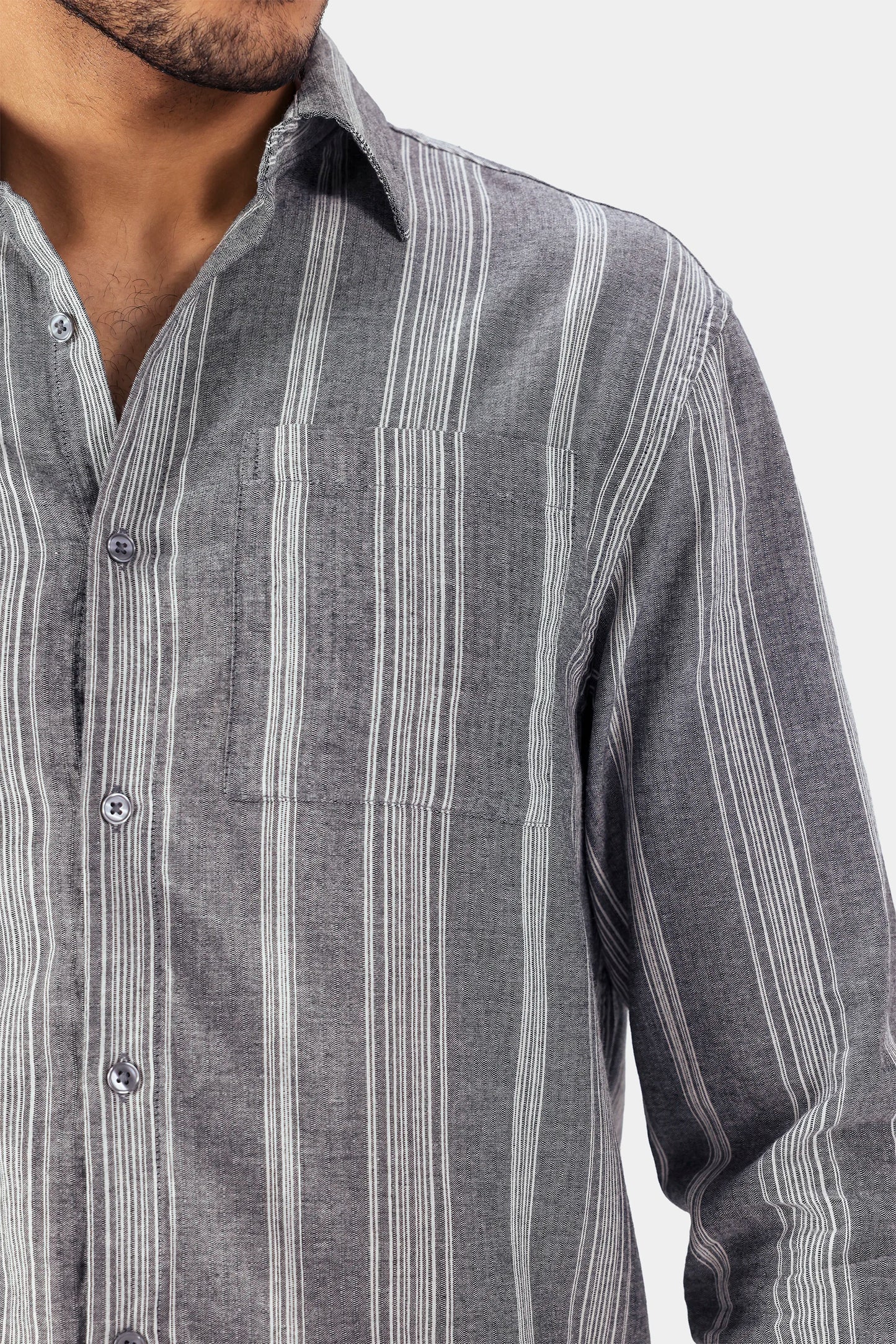 Yarn-Dyed Striped Shirt - Cougar Clothing