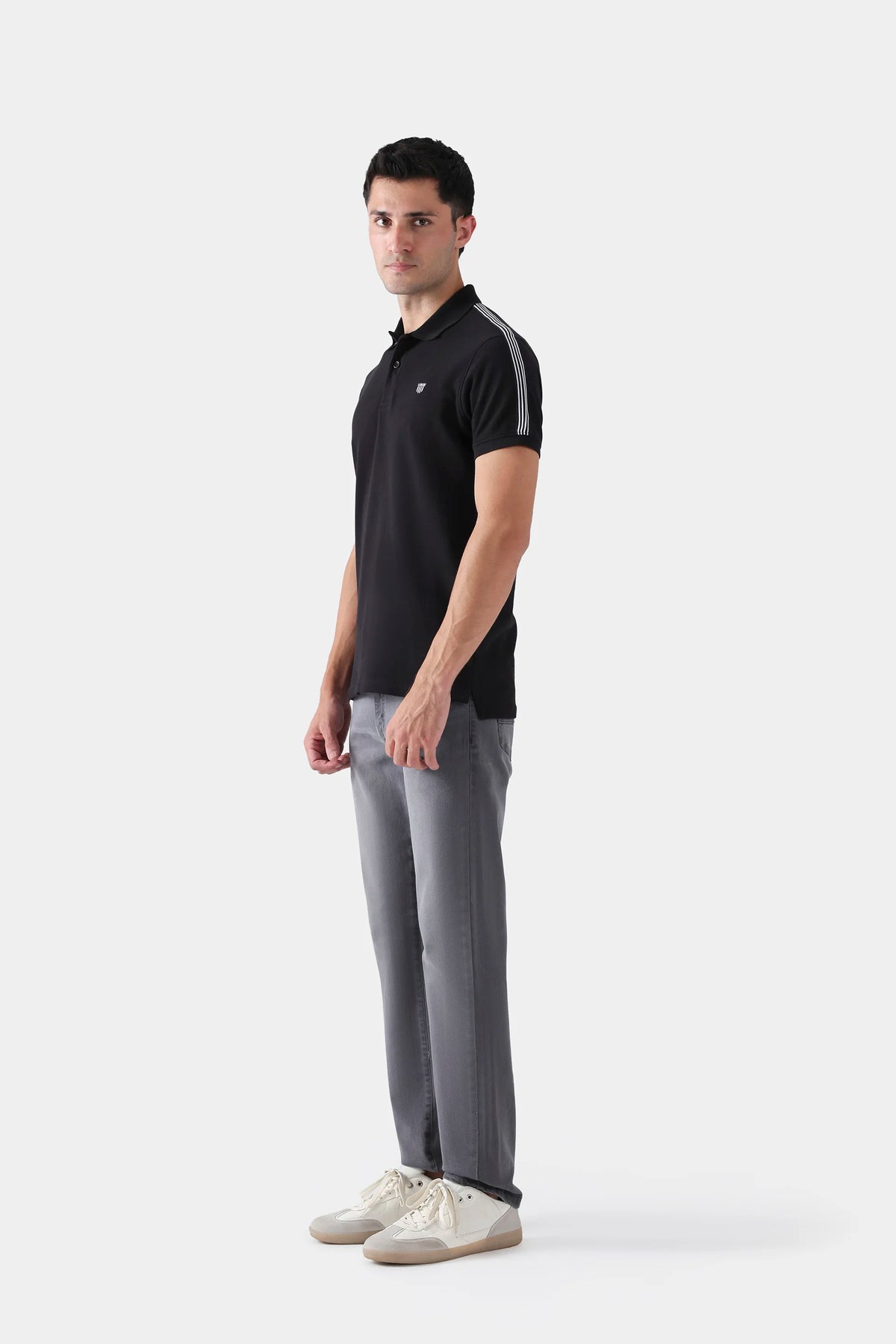 Shoulder Striped Polo - Cougar Clothing