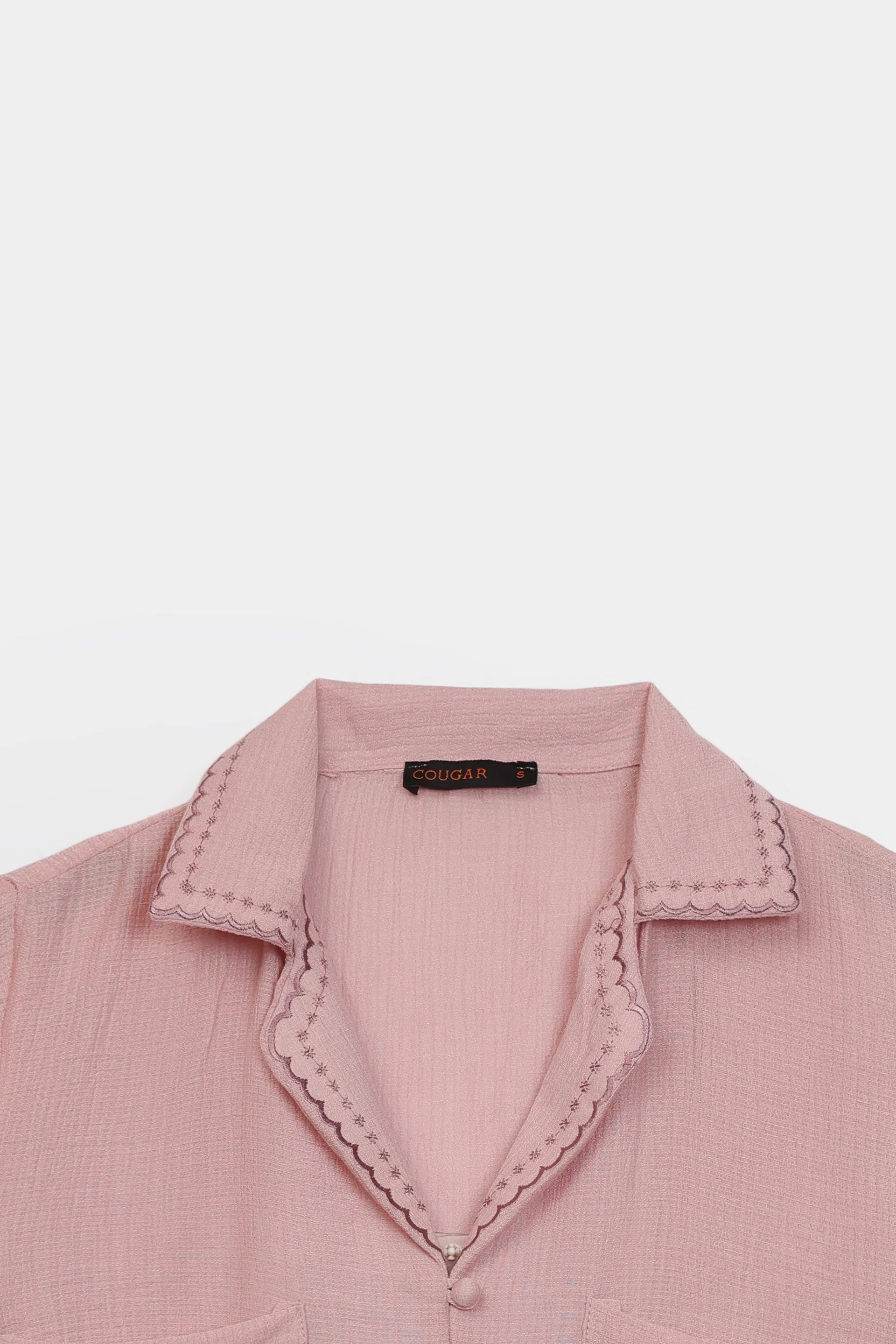 Embroidered Resort Collar Shirt - Cougar Clothing