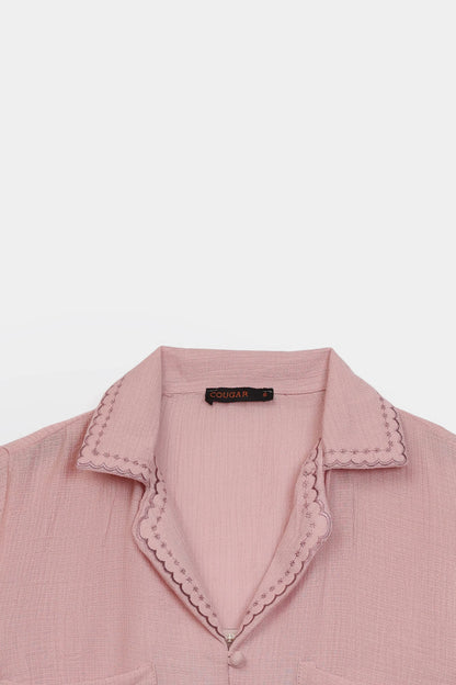 Embroidered Resort Collar Shirt - Cougar Clothing
