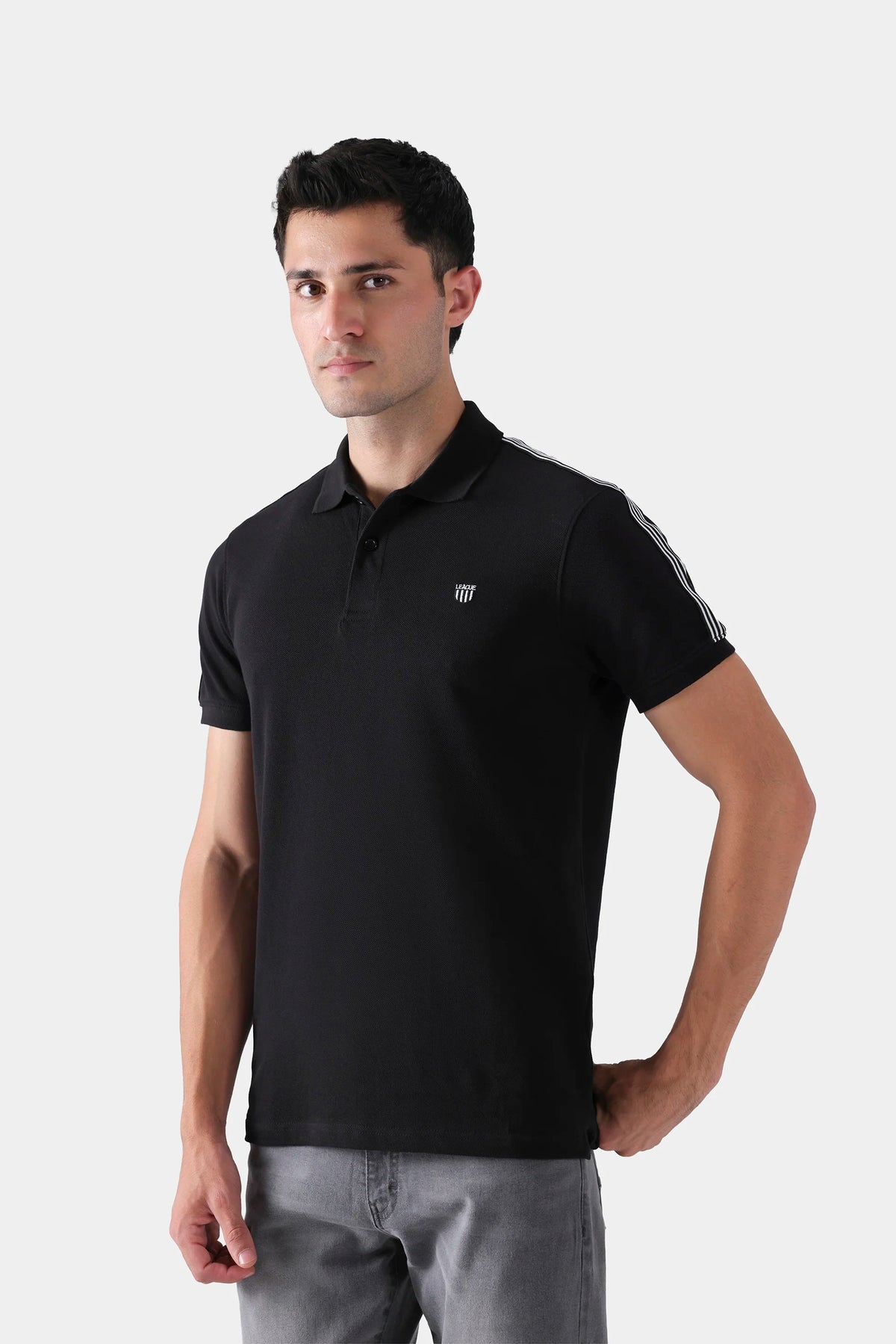 Shoulder Striped Polo - Cougar Clothing