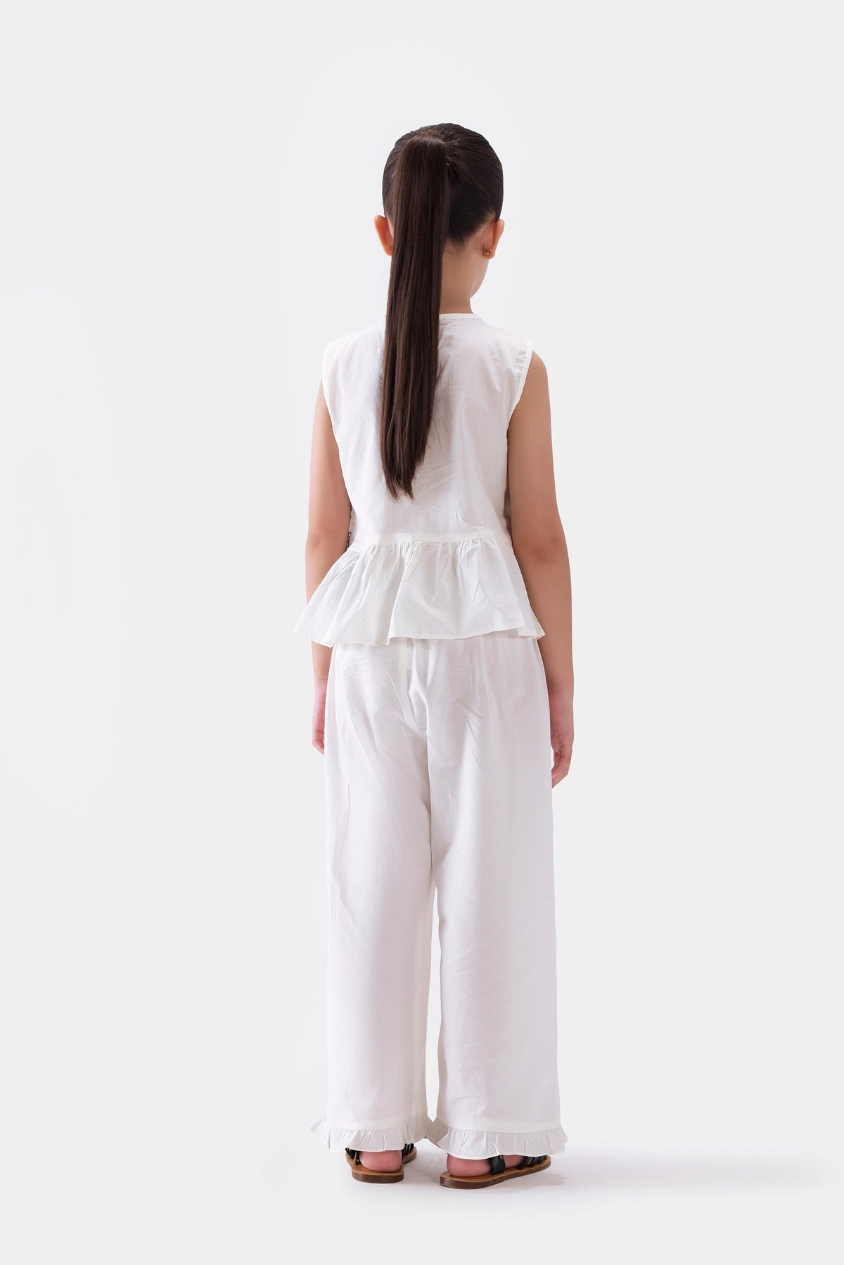 Embroidered Ruffle Trousers - Cougar Clothing