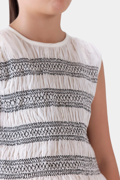 Smoked Embroidered Top - Cougar Clothing