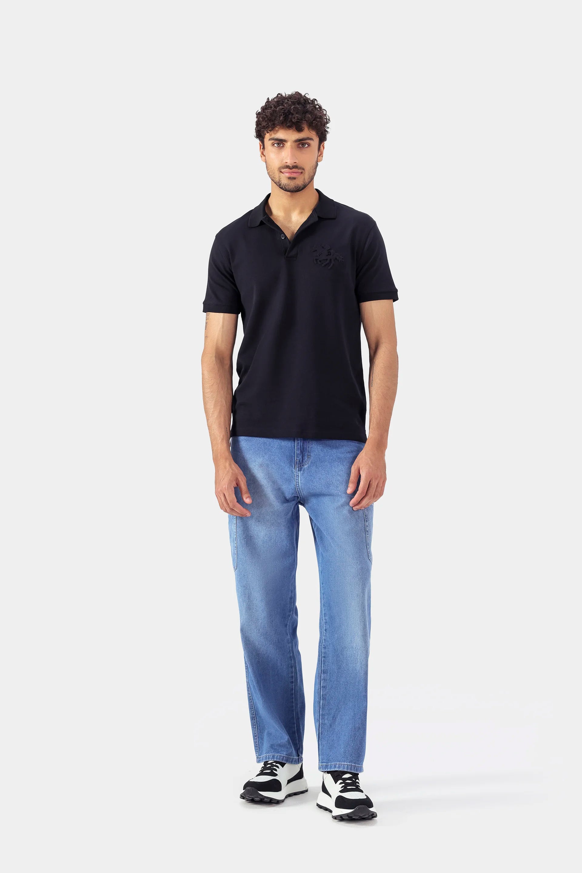 Tonal Embossed Polo - Cougar Clothing