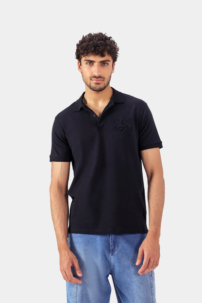 Tonal Embossed Polo - Cougar Clothing