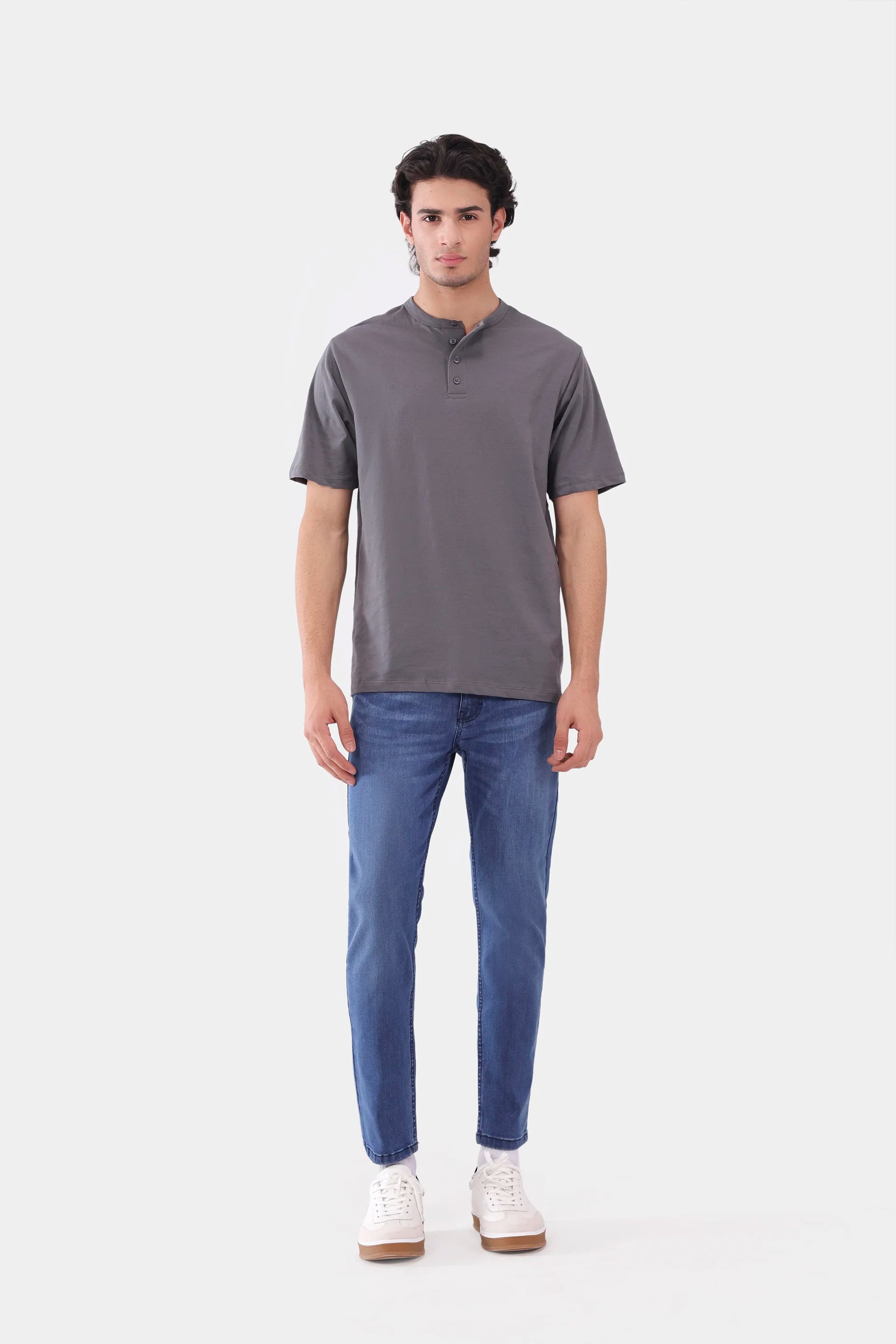Jacquard Jersey Henley - Cougar Clothing