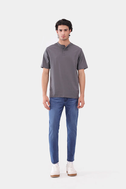 Jacquard Jersey Henley - Cougar Clothing