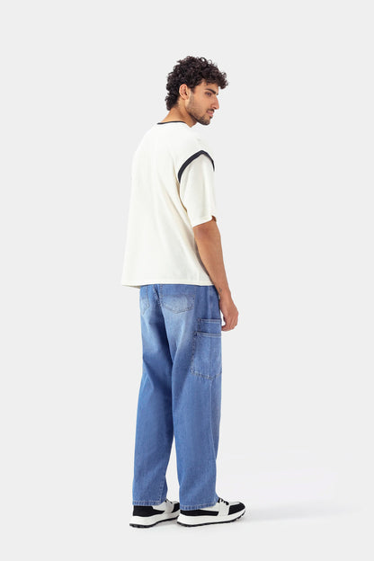 Boxy Contrast Trimmed T-Shirt - Cougar Clothing