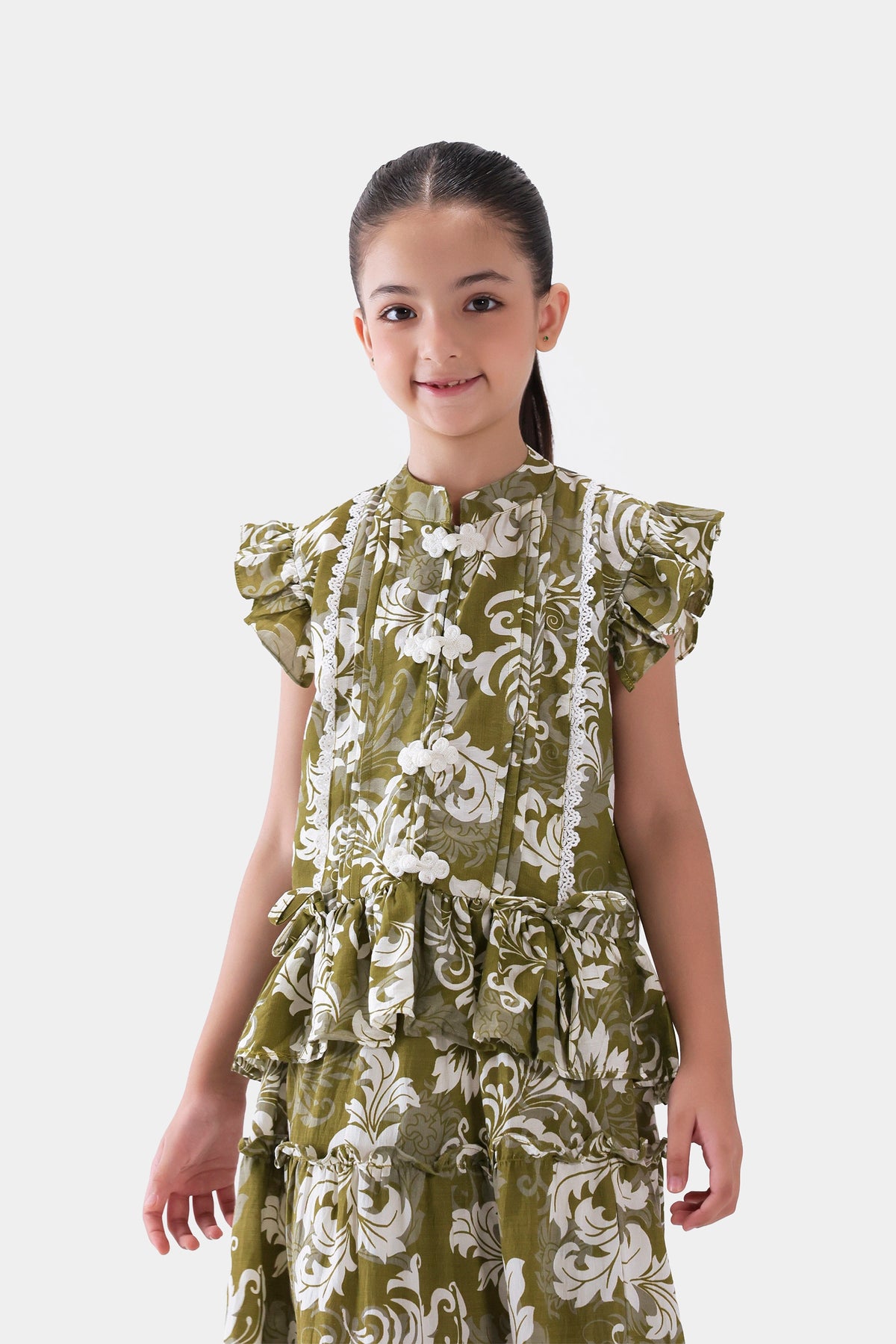 Printed Pleated Top - Cougar Clothing