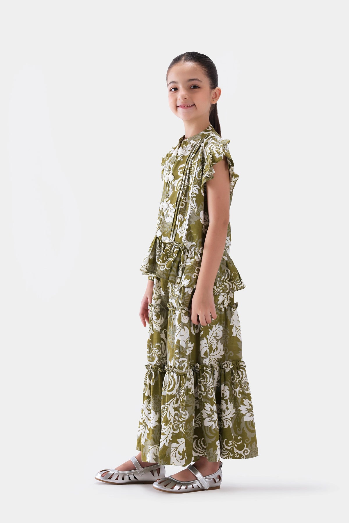 Printed Pleated Top - Cougar Clothing