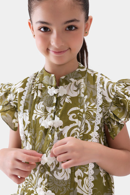 Printed Pleated Top - Cougar Clothing