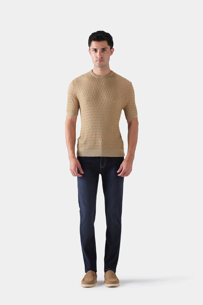 Textured Knit T-Shirt - Cougar Clothing