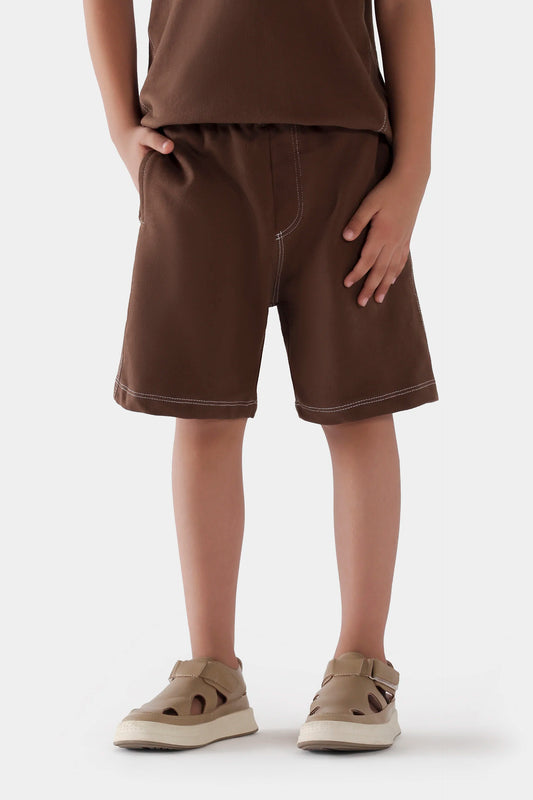 Contrast-Stitch Shorts - Cougar Clothing