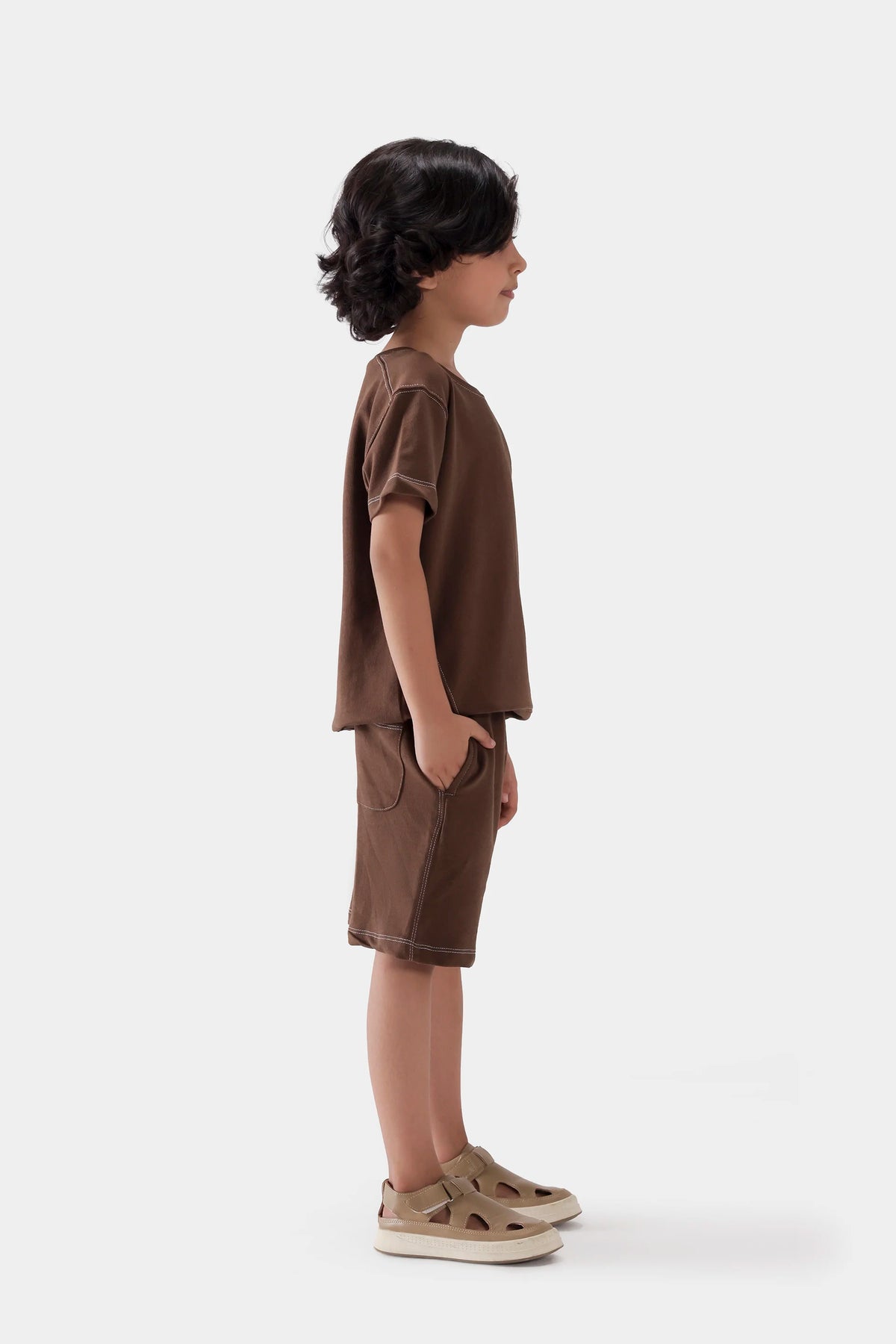Contrast-Stitch Shorts - Cougar Clothing