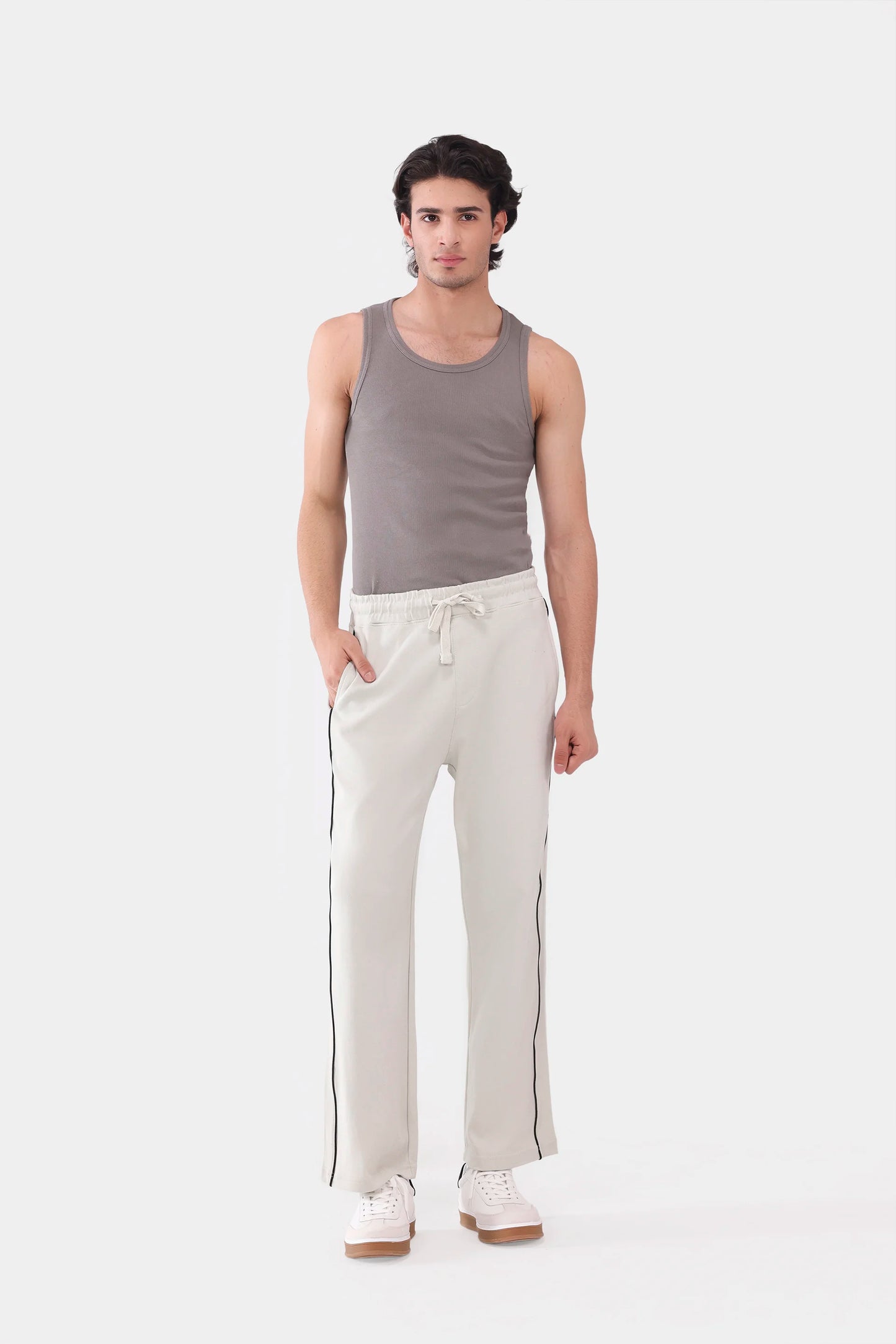 Striped Interlock Trousers - Cougar Clothing