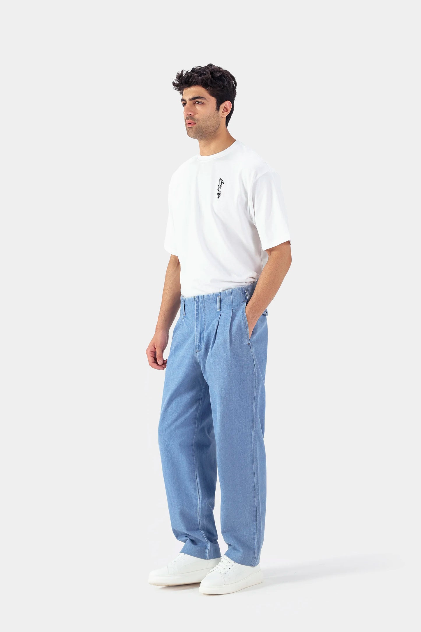 Wide Leg Pleated Trousers - Cougar Clothing
