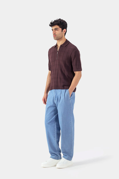 Square Knit Polo - Cougar Clothing