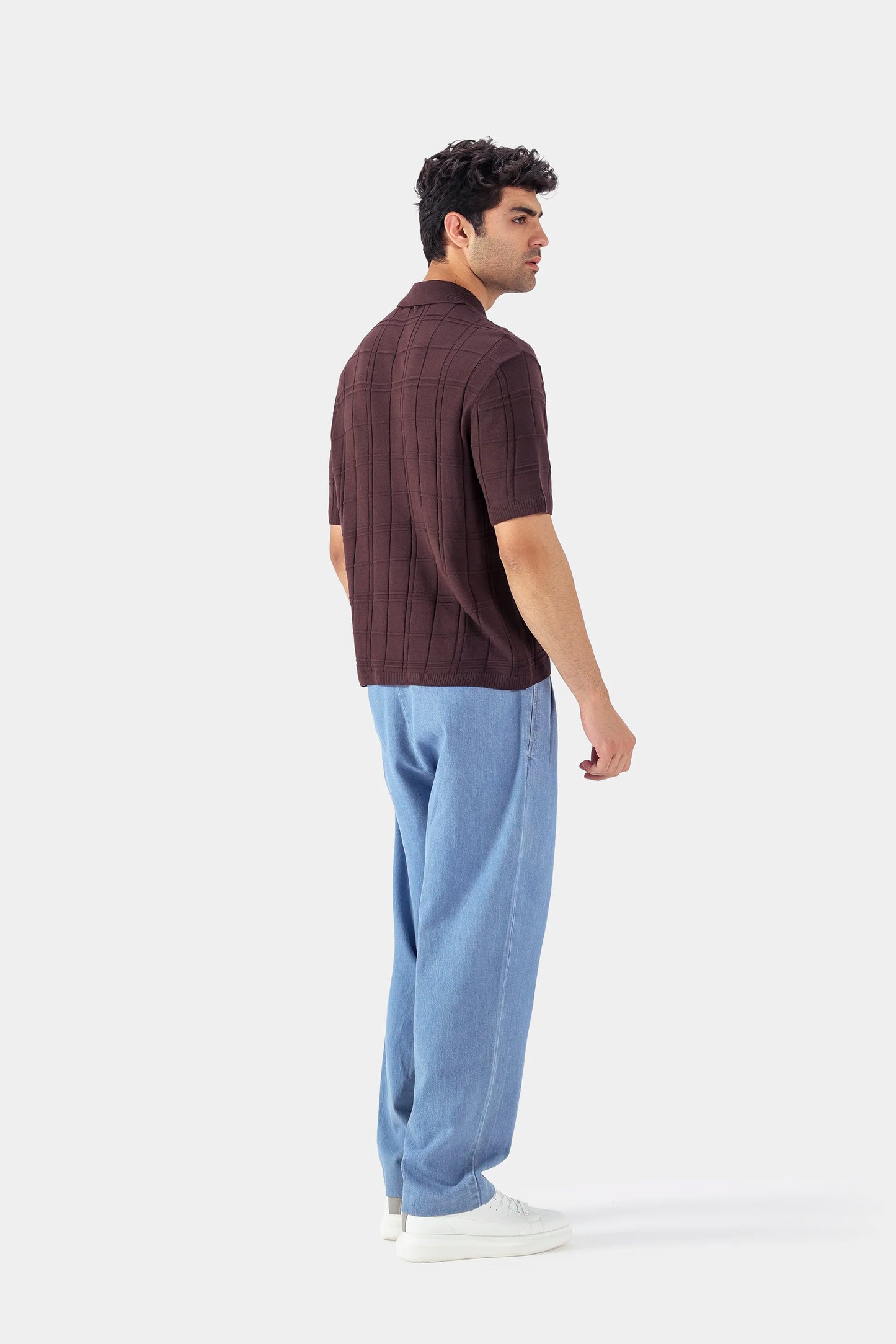 Square Knit Polo - Cougar Clothing