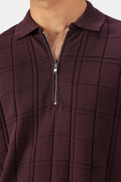 Square Knit Polo - Cougar Clothing