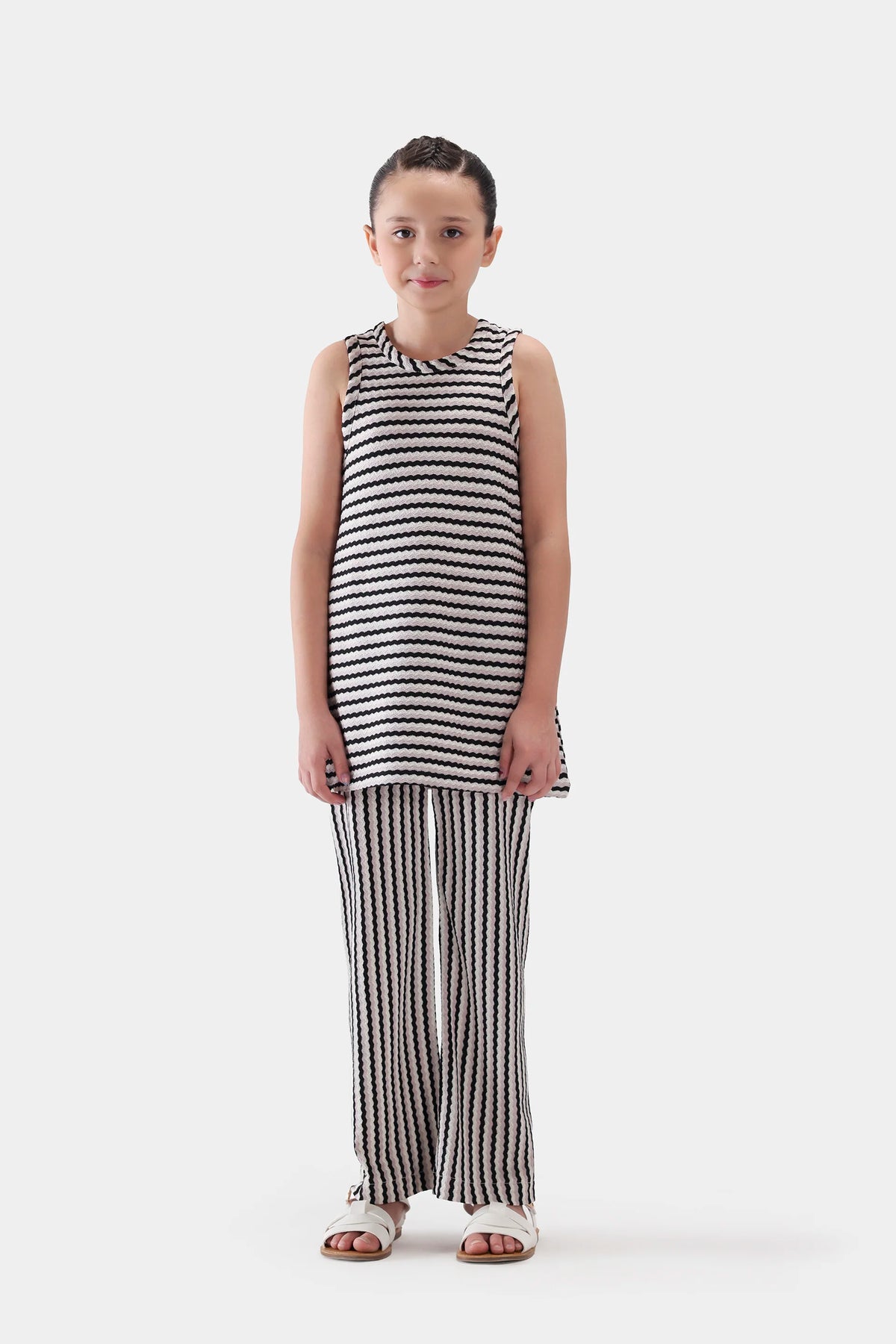 Sleeveless Striped Knitted Top - Cougar Clothing