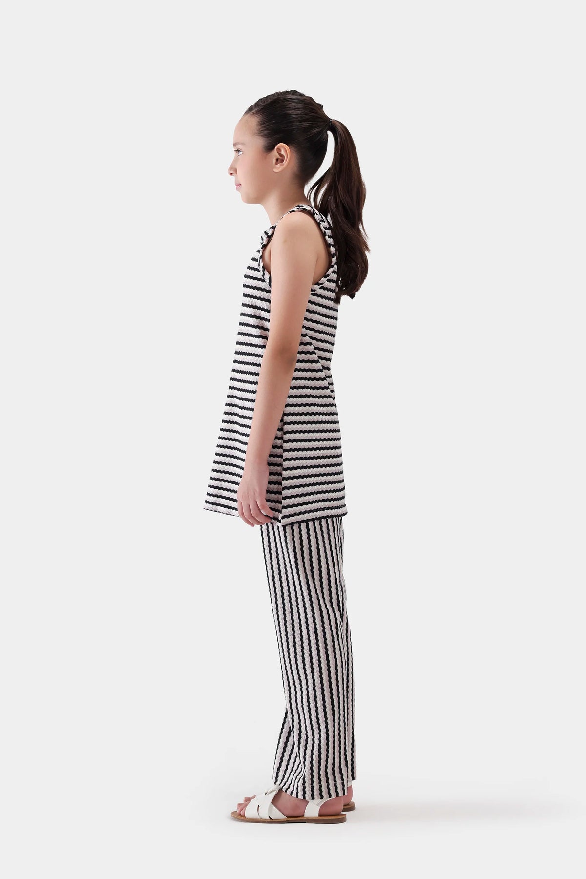 Sleeveless Striped Knitted Top - Cougar Clothing