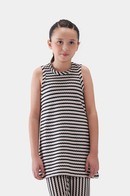 Sleeveless Striped Knitted Top - Cougar Clothing