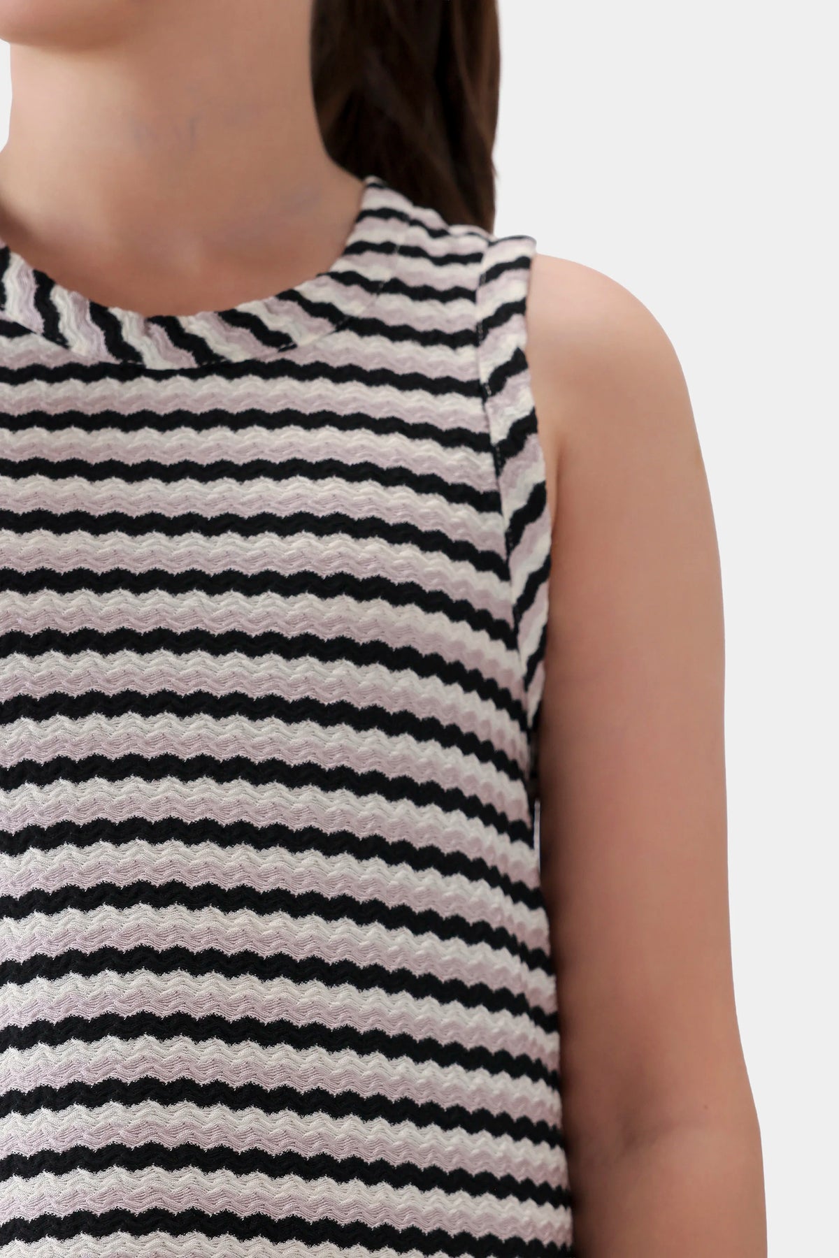 Sleeveless Striped Knitted Top - Cougar Clothing